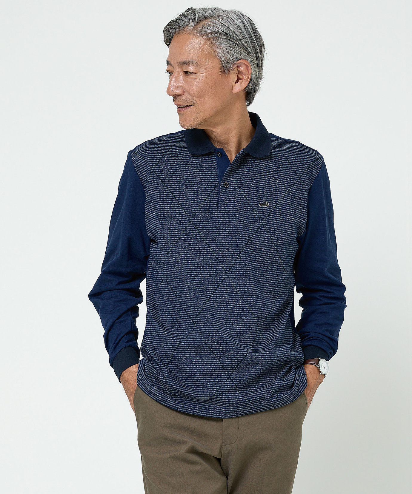 メンズ シルケット加工 地柄 ポロシャツ【日本製】通販 [1602-55203