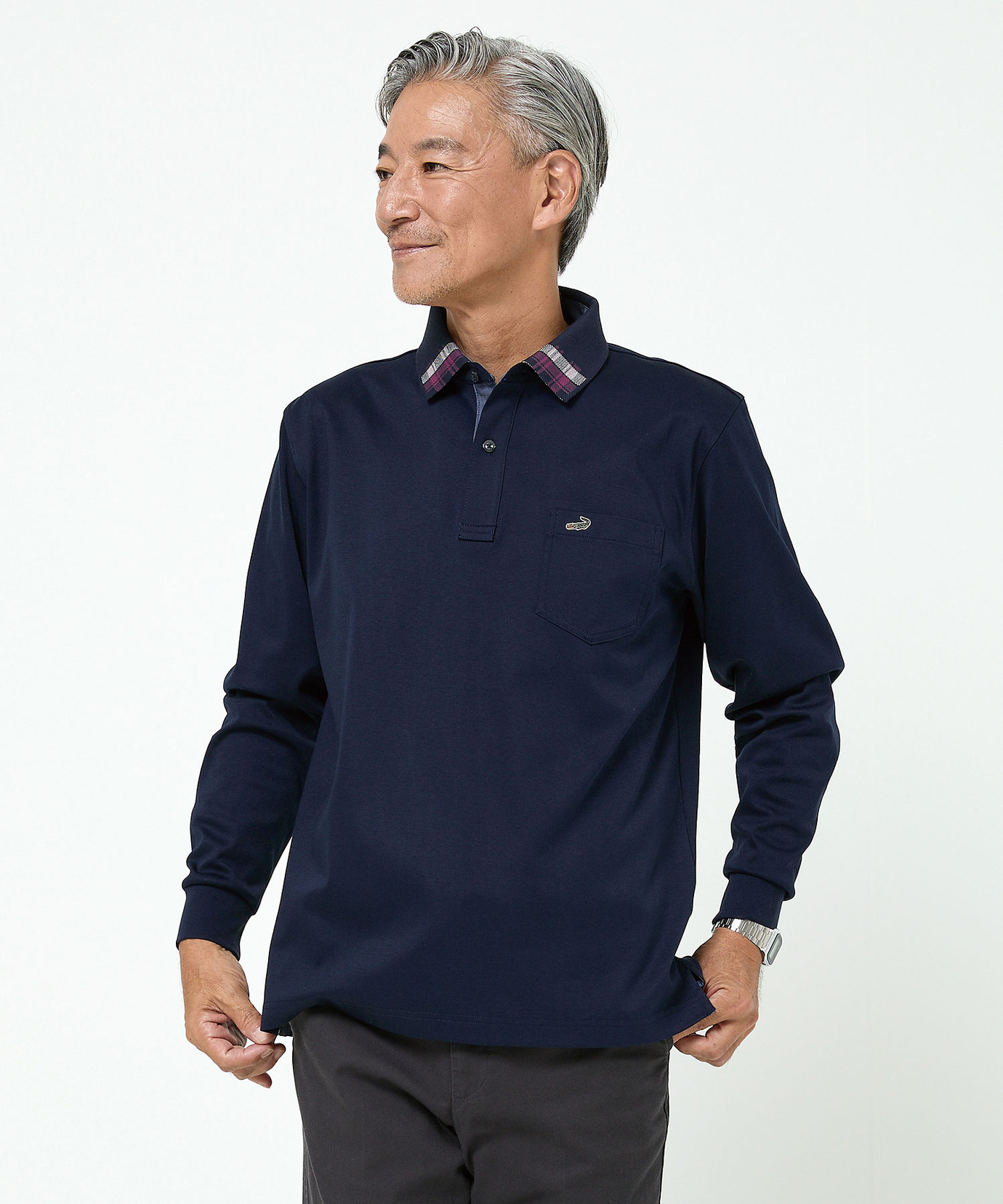 ☆タイムセール☆クロコダイルメンズ長袖ポロシャツサイズＬ未使用 メンズ 【ベストセラー】ワンポイント長袖ポロシャツ【日本製】通販