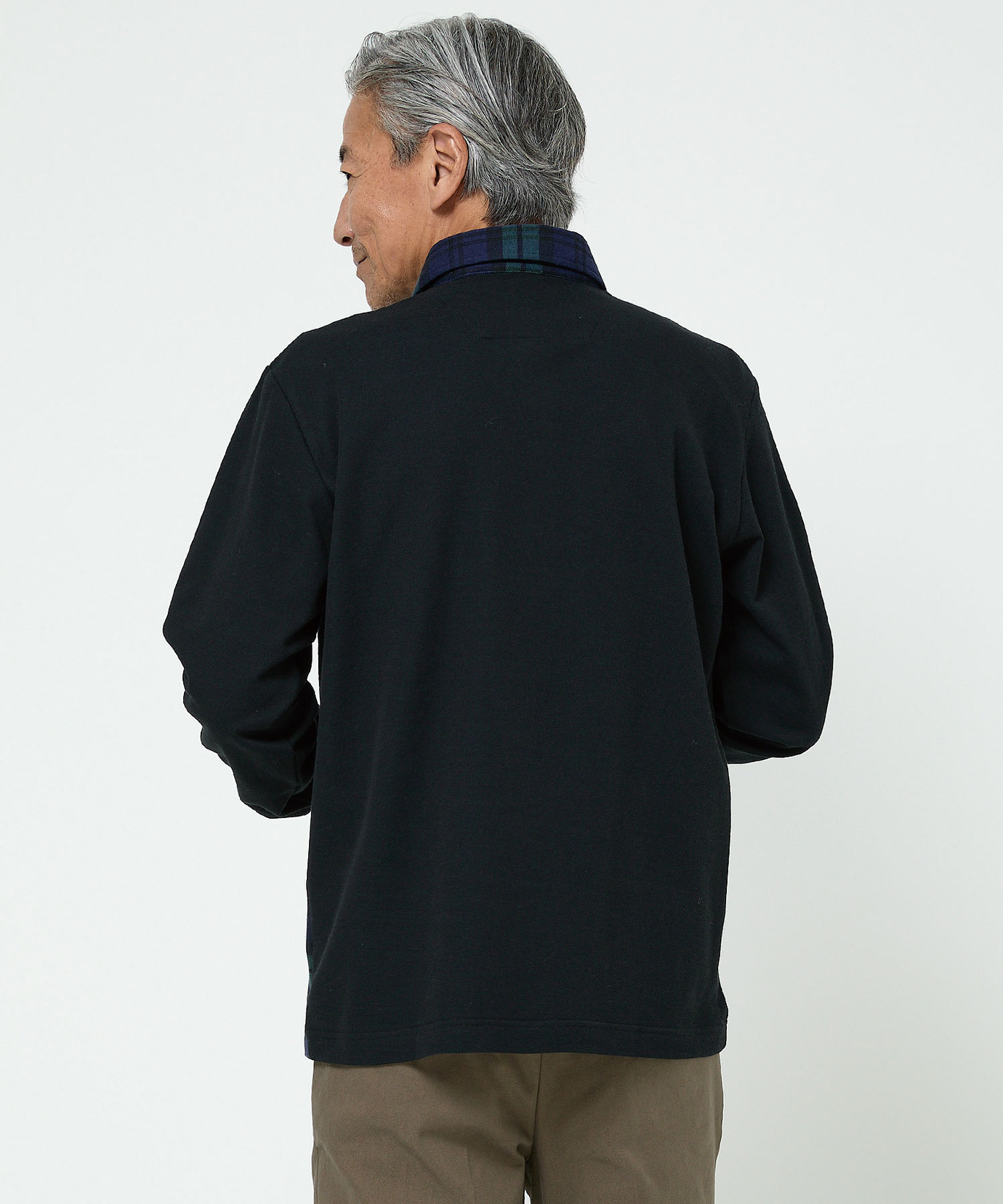 メンズ ブラックウォッチ 切り替え ポロシャツ通販 [1602-55210
