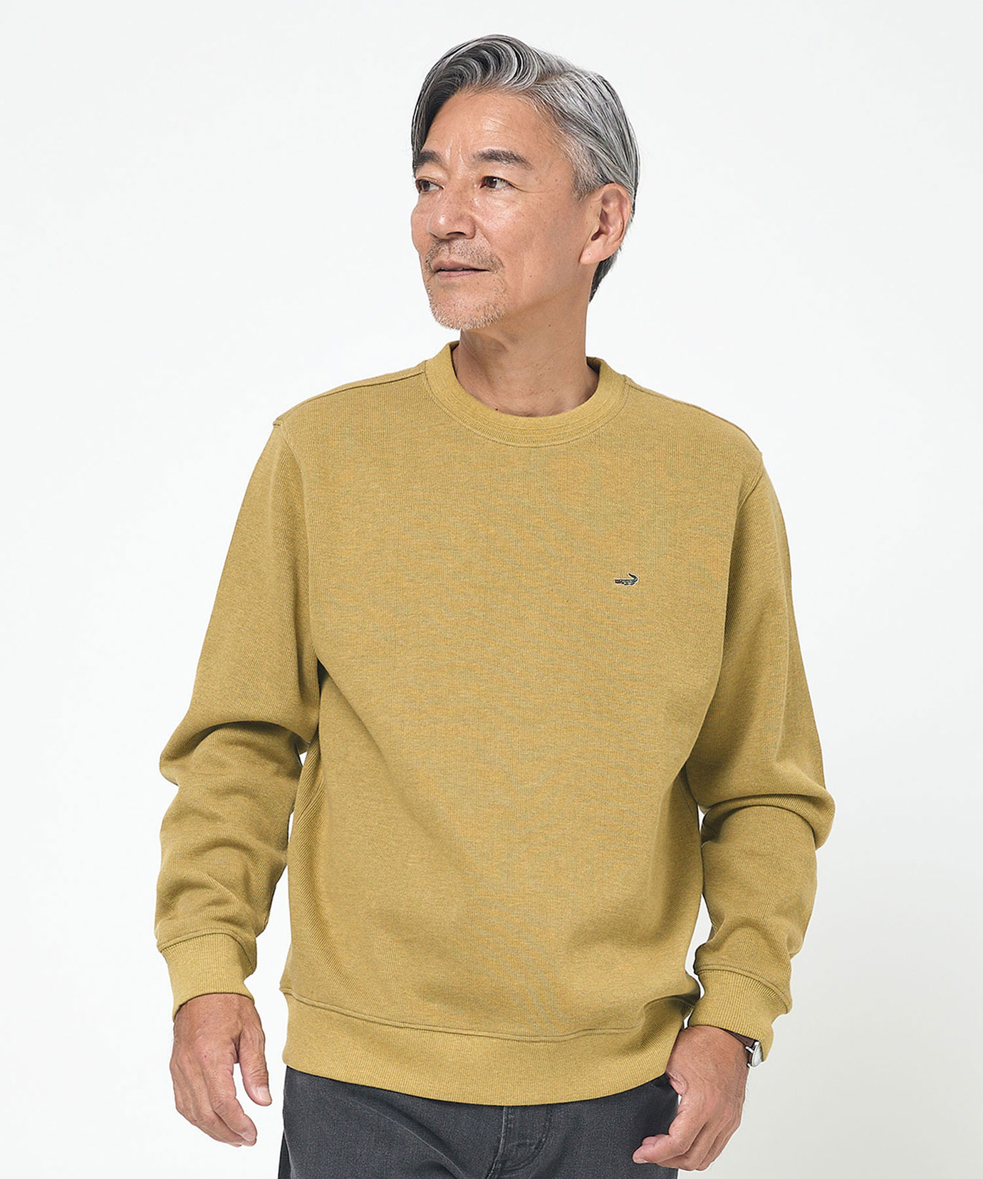 メンズ ダブルフェイス クルーネック トレーナー通販 [1602-55211