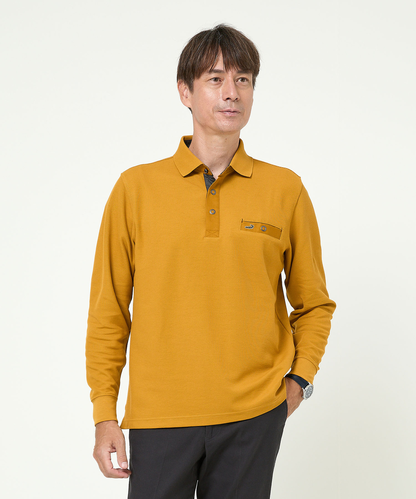 メンズ ハニカム襟 スナップボタン ポロシャツ通販 [1602-55216