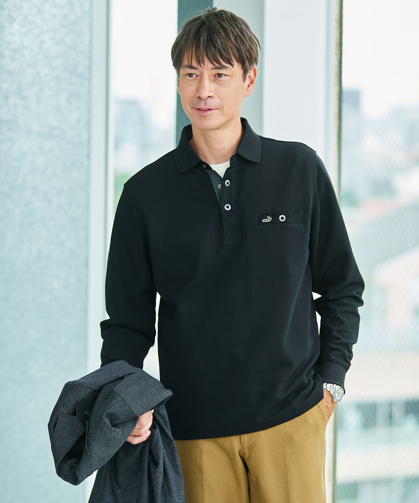 メンズ ハニカム襟 スナップボタン ポロシャツ通販 [1602-55216