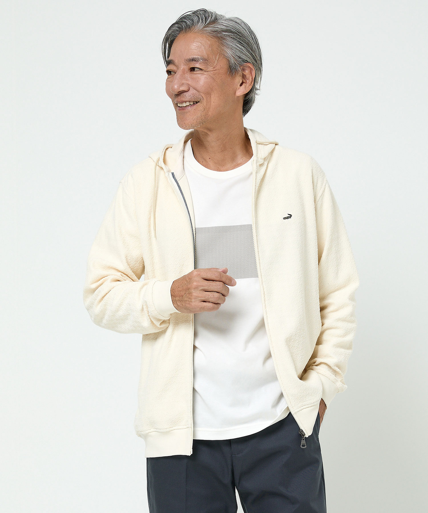 メンズ パイル地 コットン パーカー 通販 [1602-55217] - クロコダイル