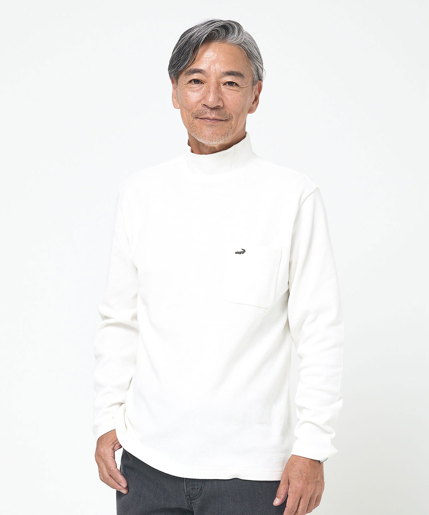 メンズ ハイネック リブ カットソー通販 [1602-55219] - クロコダイル