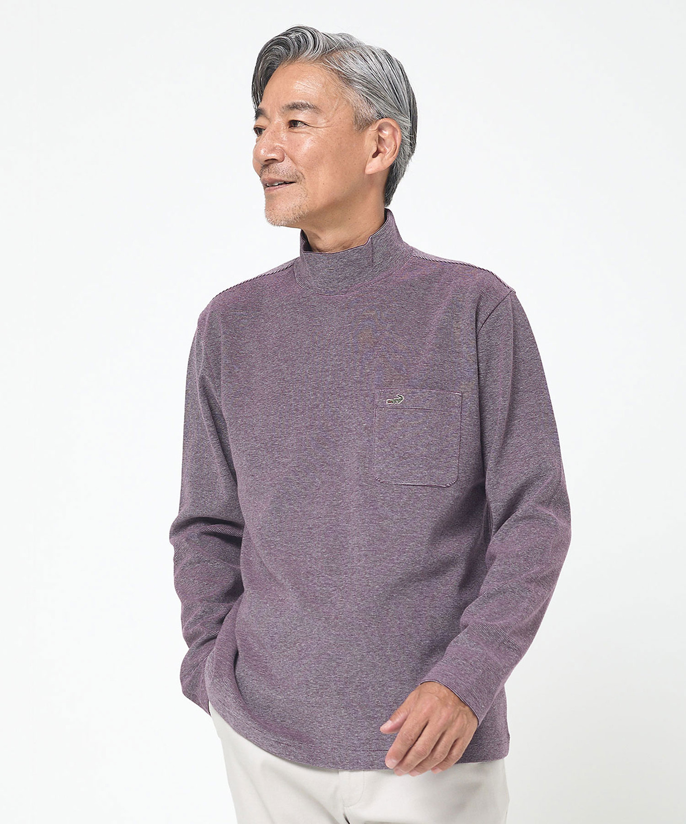 メンズ ハイネック リブ カットソー通販 [1602-55219] - クロコダイル