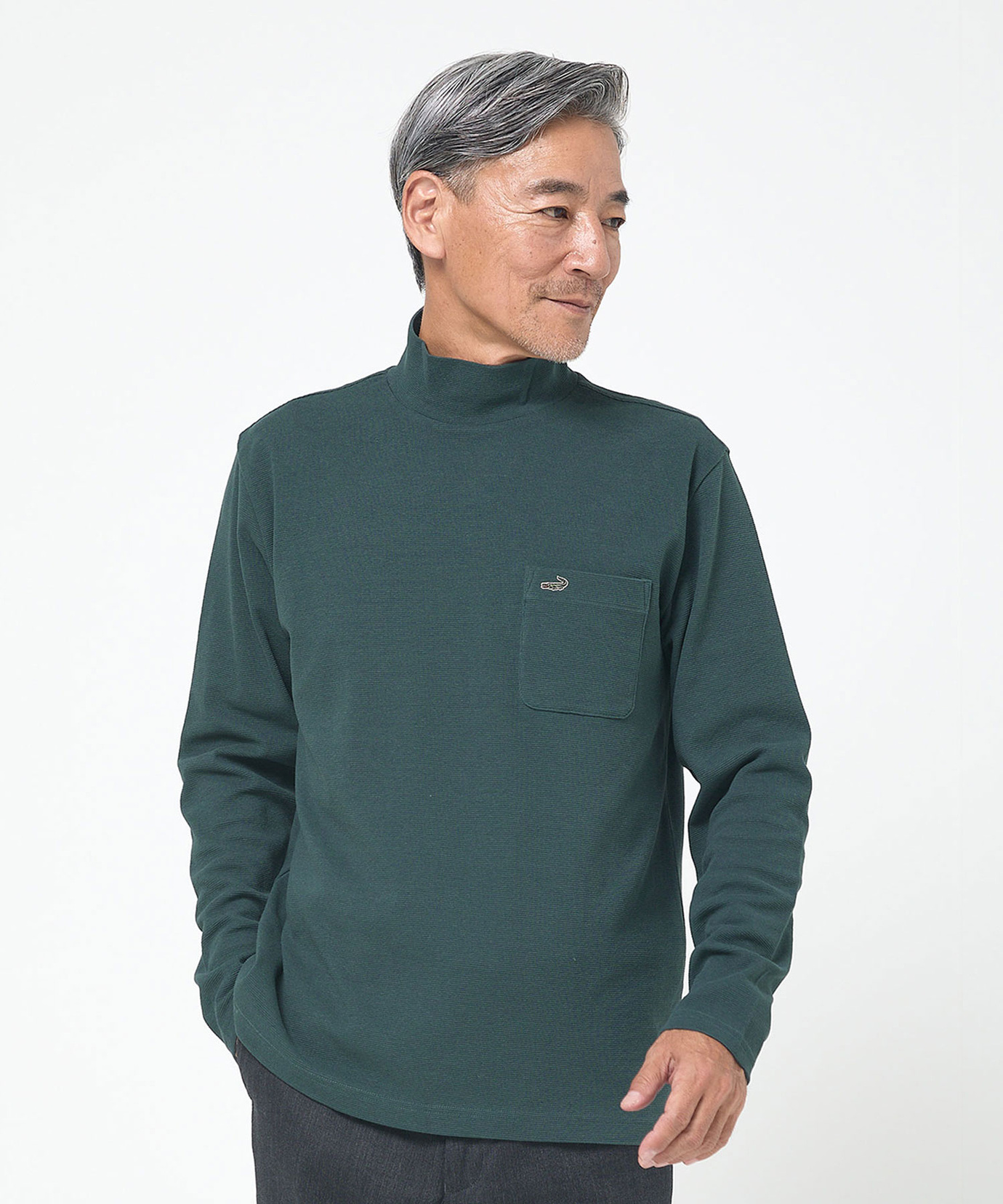 メンズ ハイネック リブ カットソー通販 [1602-55219] - クロコダイル