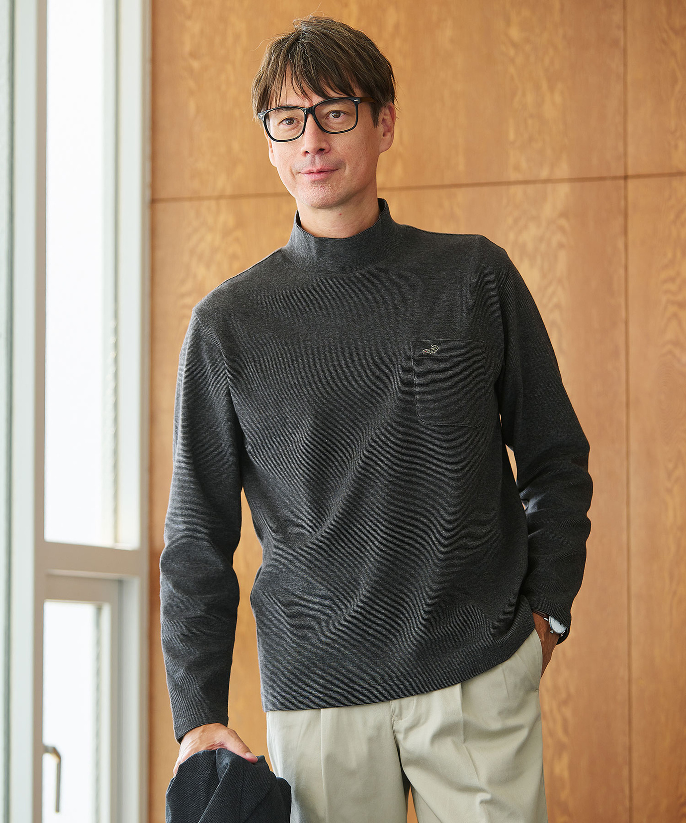 メンズ ハイネック リブ カットソー通販 [1602-55219] - クロコダイル