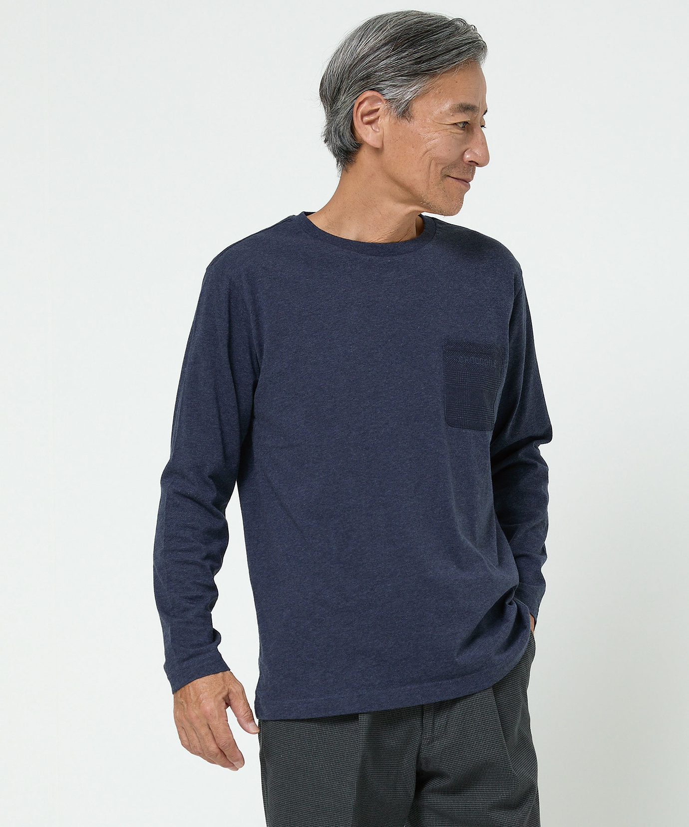 メンズ ポケットデザイン 長袖 Tシャツ通販 [1602-56203