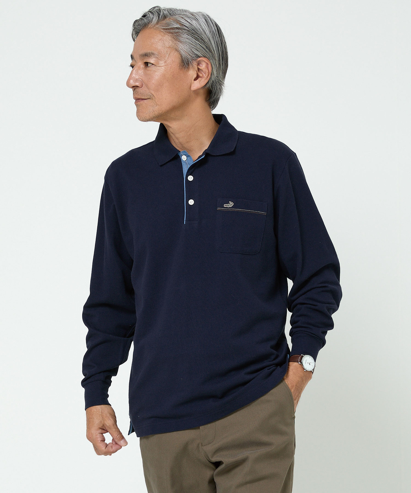 メンズ リブ襟 鹿の子 ポロシャツ通販 [1602-56204] - クロコダイル