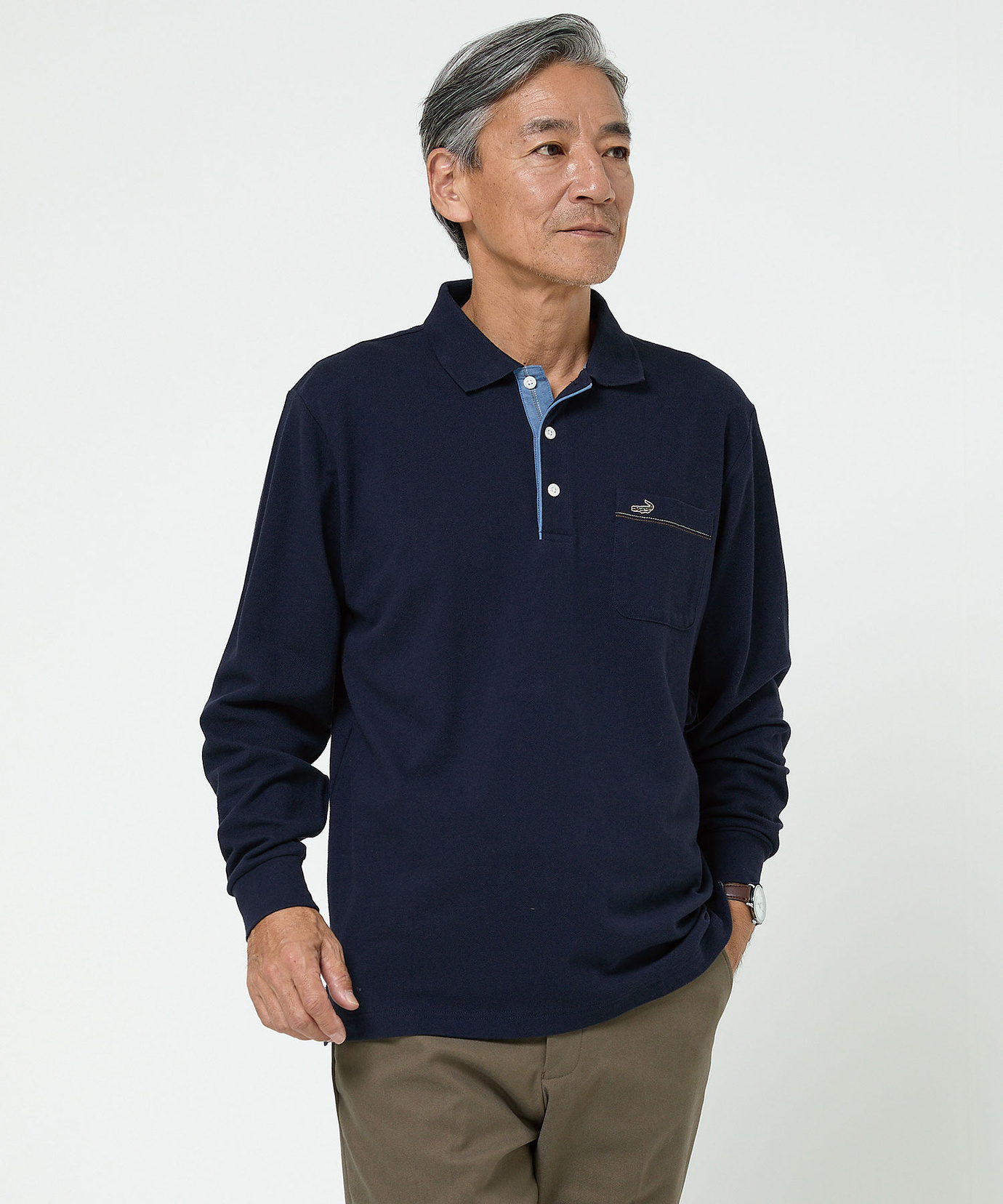 メンズ リブ襟 鹿の子 ポロシャツ通販 [1602-56204] - クロコダイル