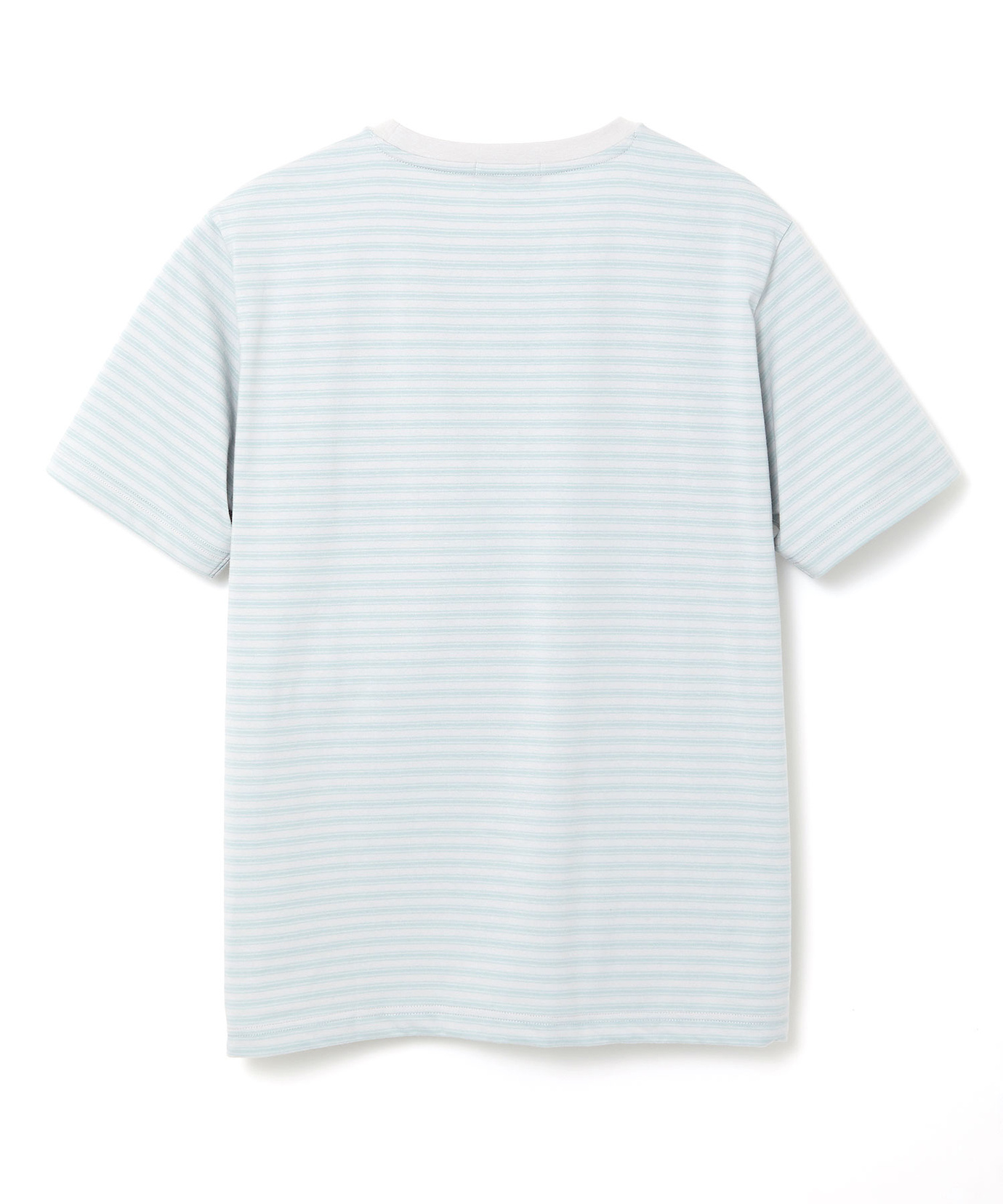 メンズ ボーダー クルーネック Tシャツ【接触冷感】【UV加工】通販