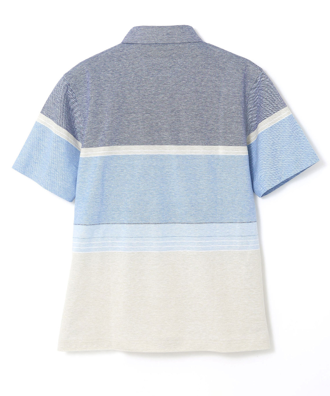 メンズ スノーリネン パネルボーダー ポロシャツ 【接触冷感】通販