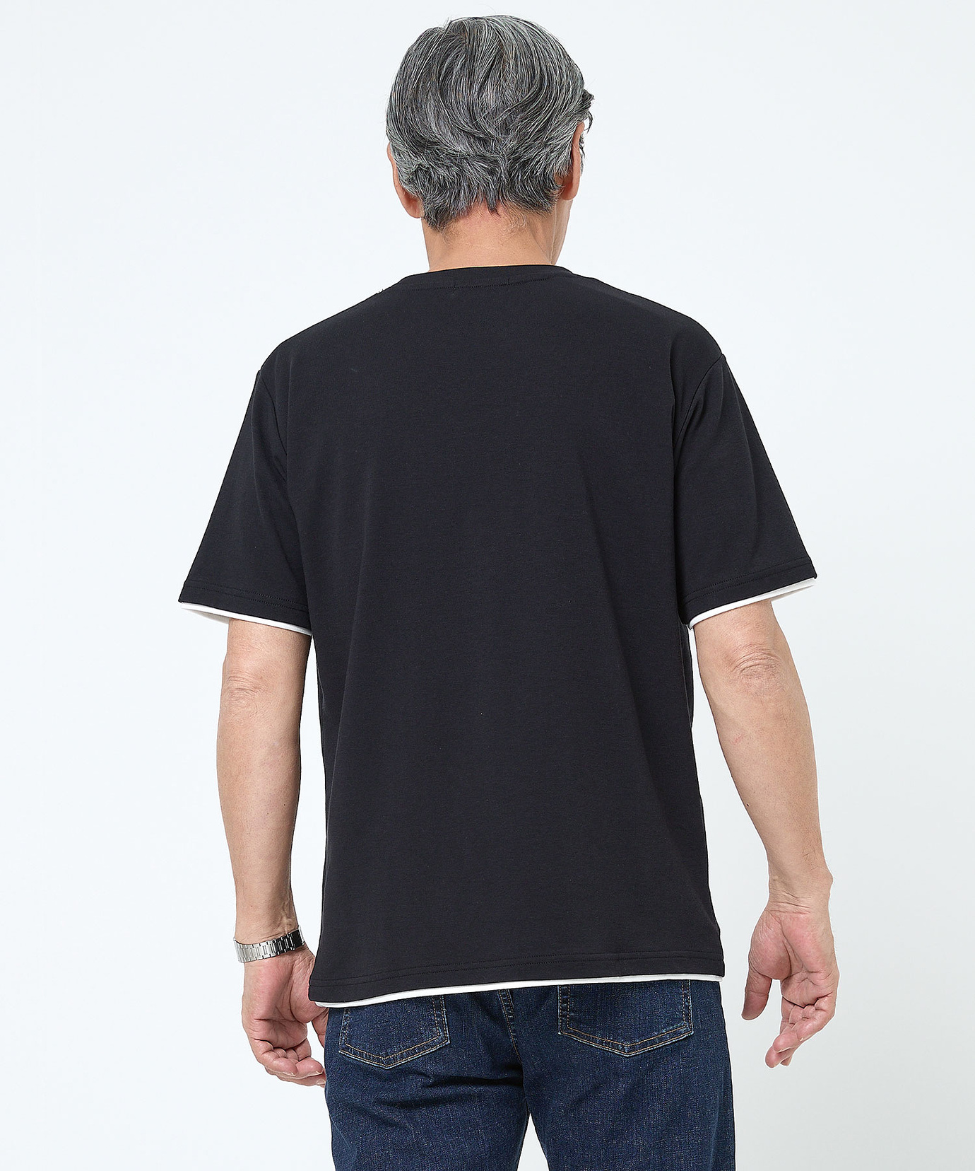 Supreme 86 クロコダイル風 ブラックシャツ XL メンズ レイヤード風 ロゴプリント Tシャツ通販 [1602-64213