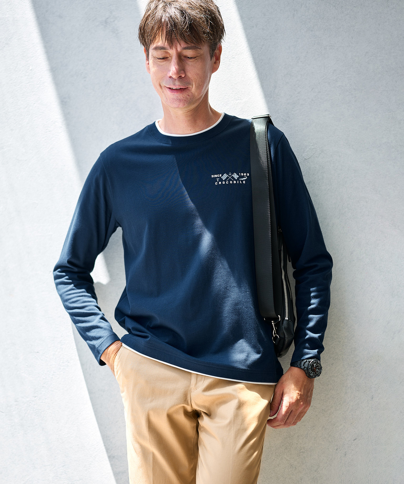 メンズ レイヤード風 ダブルフェイス Tシャツ通販 [1602-65208