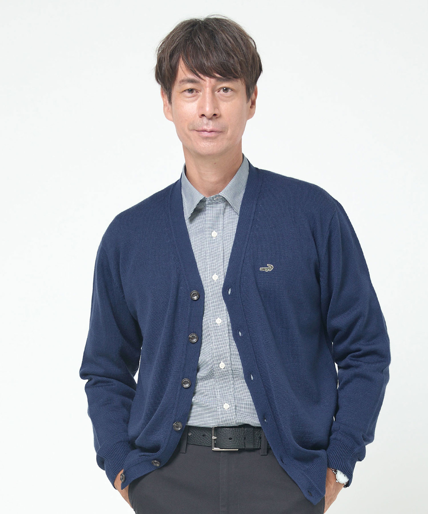 STONE  カーディガン 濃紺SMサイズ（着画有り） メンズ 10ゲージカーディガン【洗濯機洗いOK】通販 [1603-06580