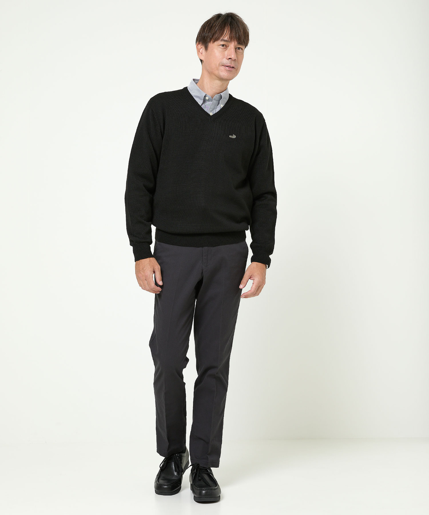 メンズ 10ゲージVネックセーター【洗濯機洗いOK】通販 [1603-06581