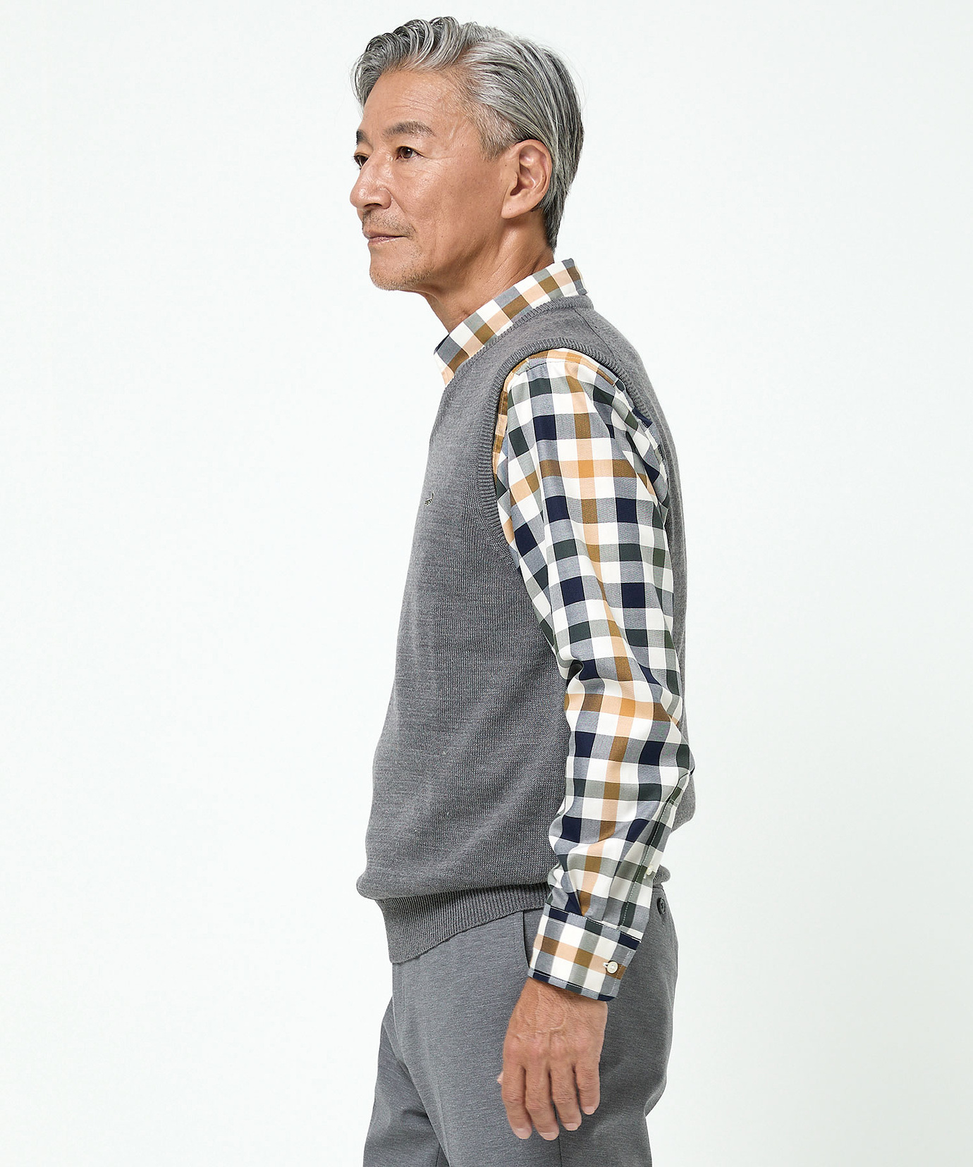 メンズ 10ゲージVネックベスト【洗濯機洗いOK】通販 [1603-06582