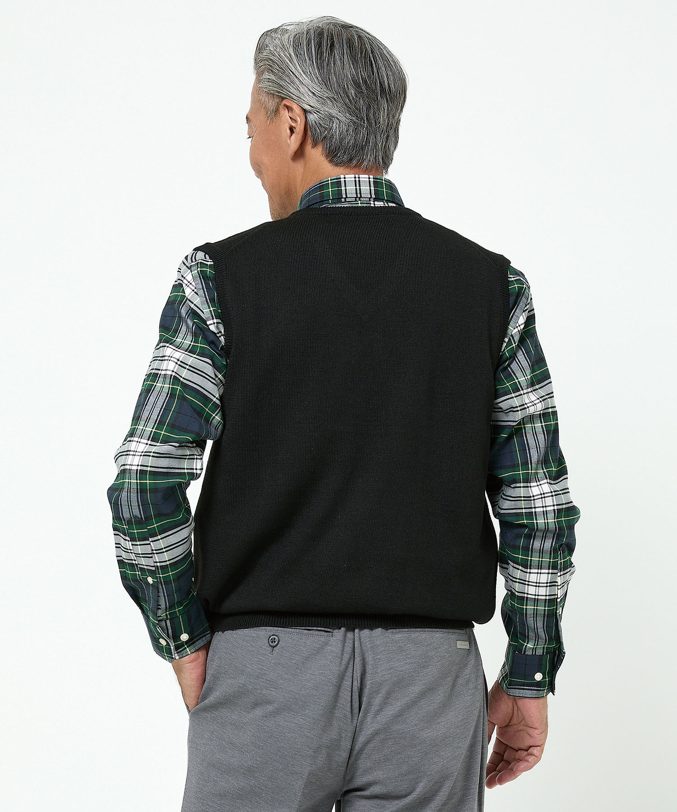 メンズ 10ゲージVネックベスト【洗濯機洗いOK】通販 [1603-06582