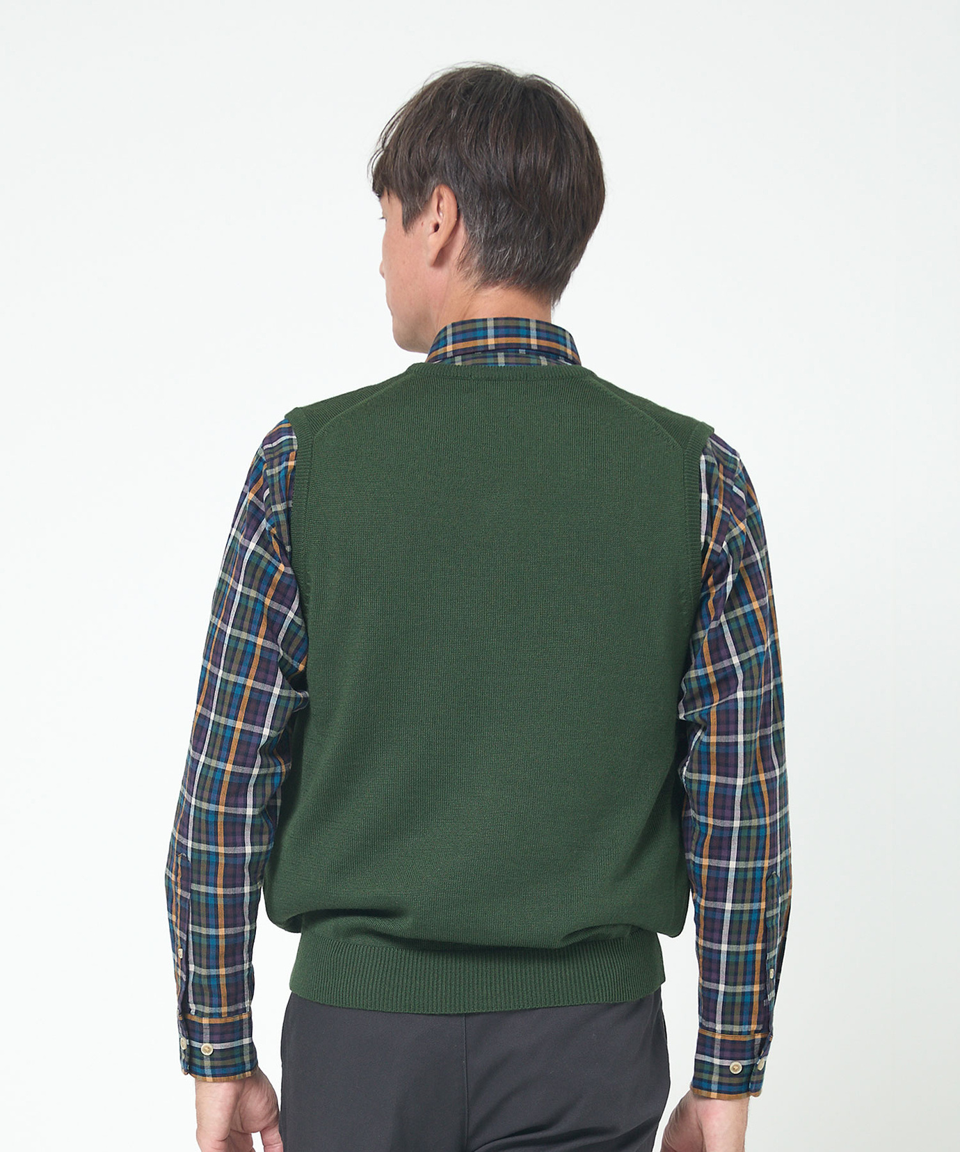 メンズ 10ゲージVネックベスト【洗濯機洗いOK】通販 [1603-06582