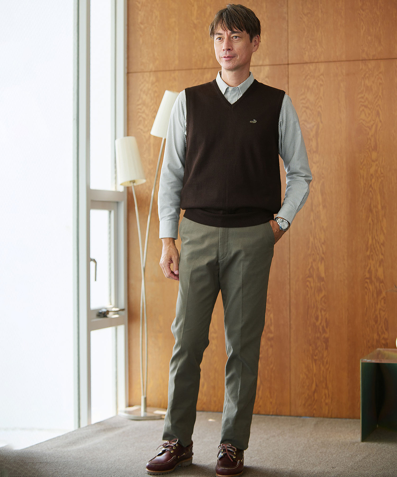 メンズ 10ゲージVネックベスト【洗濯機洗いOK】通販 [1603-06582