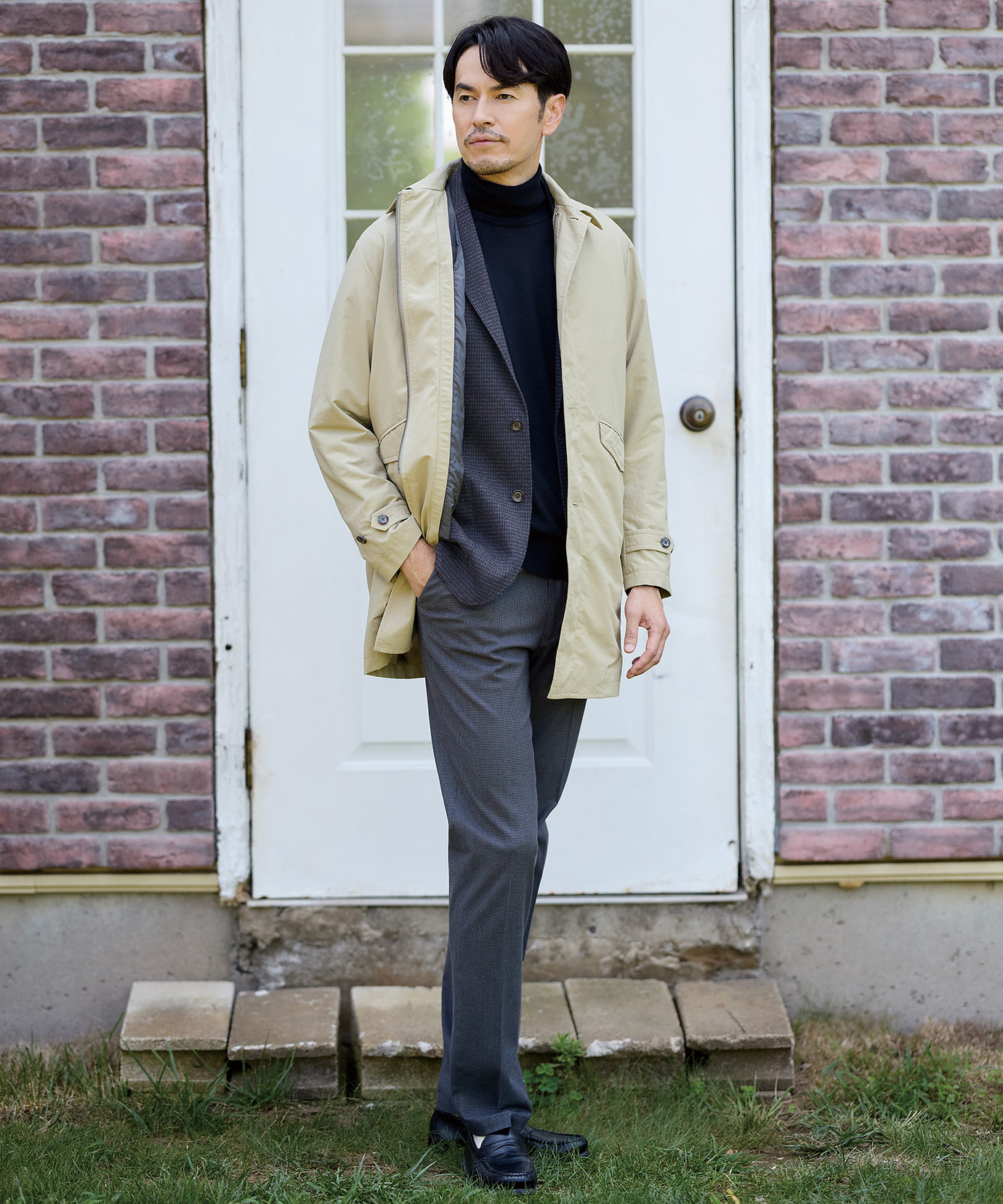 3.1万　イタリア製 BOB ハイゲージハイネックニット 白 タートルネック 3.1万 イタリア製 BOB ハイゲージハイネックニット 白 タートルネック