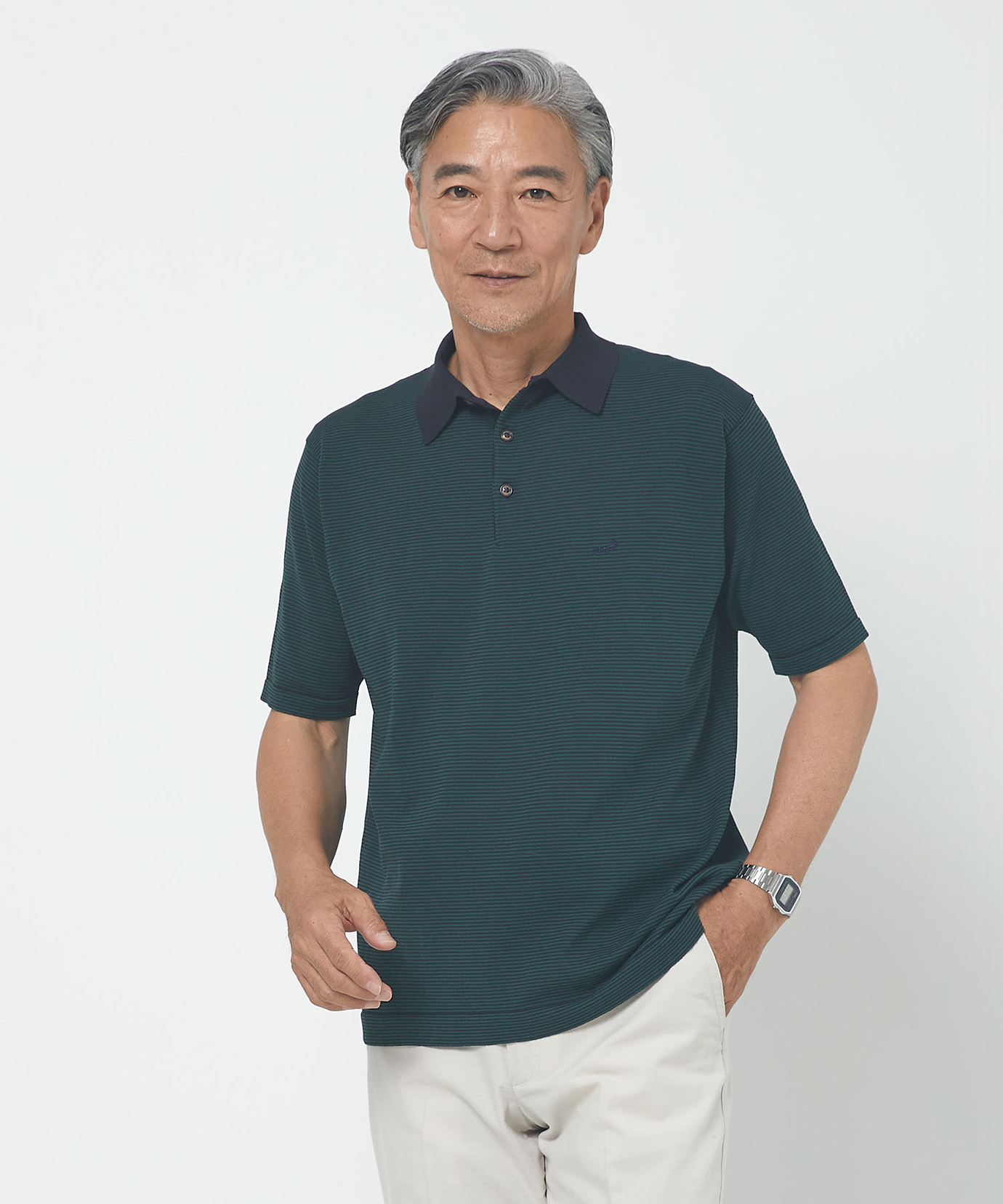 メンズ 天竺 ニット ポロシャツ【洗濯機OK】【接触冷感】通販 [1603