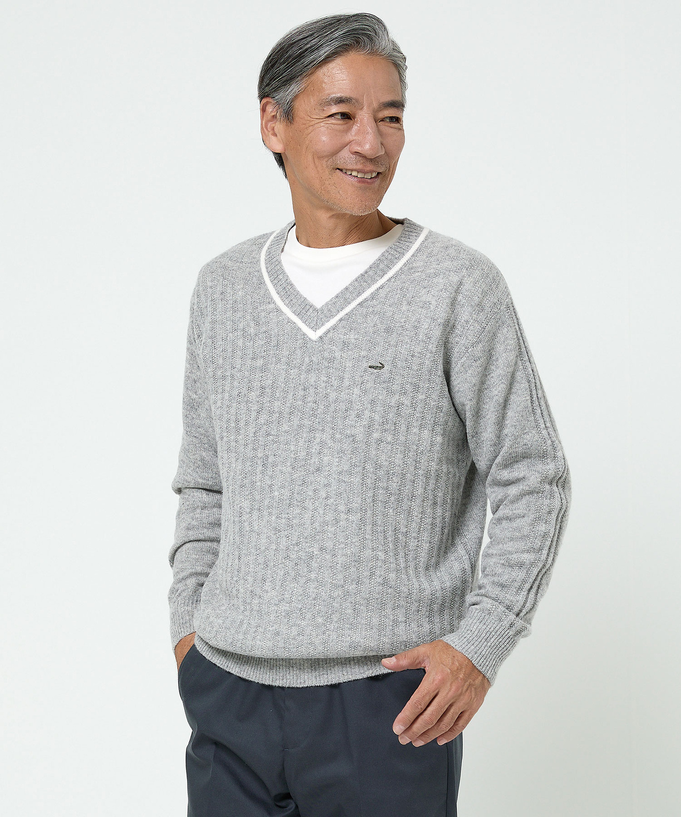 お洒落 大人気 テーラーメイド銀座限定品 クールネックストレッチセーター お洒落 大人気 テーラーメイド銀座限定品 クールネックストレッチ