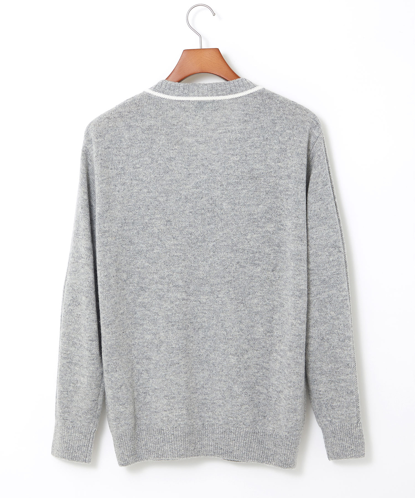 メンズ ウール 襟配色 Vネック ニット【手洗いOK】通販 [1603-57301