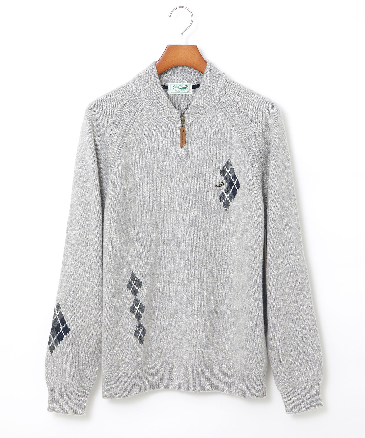 メンズ ハーフジップ 配色 ニット通販 [1603-57303] - クロコダイル