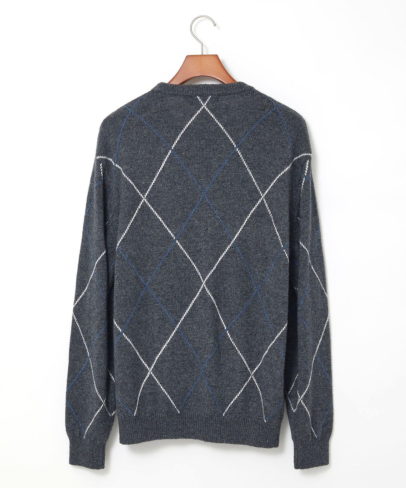 メンズ ウールブレンド アーガイル柄 ニット【手洗いOK】通販 [1603