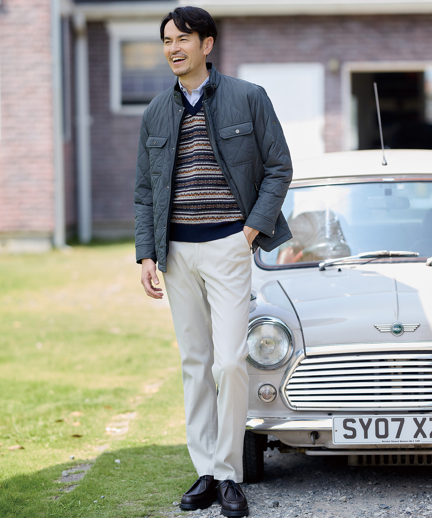 メンズ ウール フェアアイル柄 Vネック ベスト【手洗いOK】通販 [1603