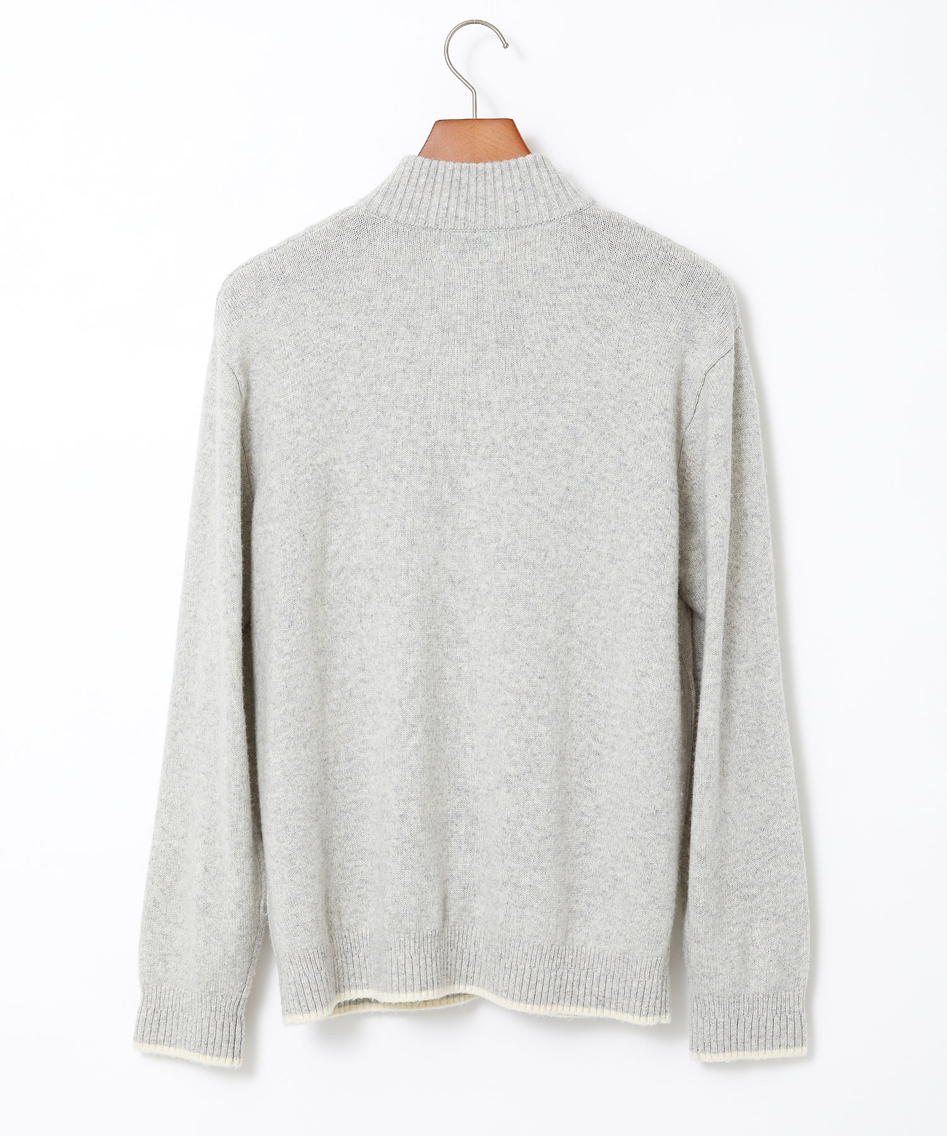 メンズ ウールブレンド ハーフジップ ニット通販 [1603-58304