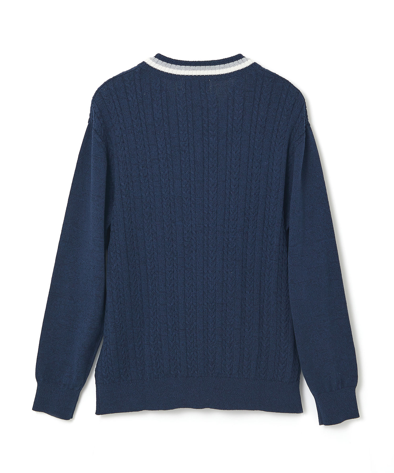 メンズ ケーブル柄 チルデン ニット【手洗いOK】通販 [1603-61301