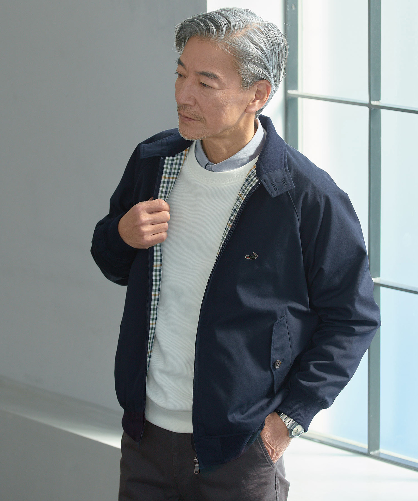 メンズ ブルゾン チェック柄ジャケット ジップブルゾン a0876 メンズ ブルゾン チェック柄ジャケット ジップブルゾン a0876