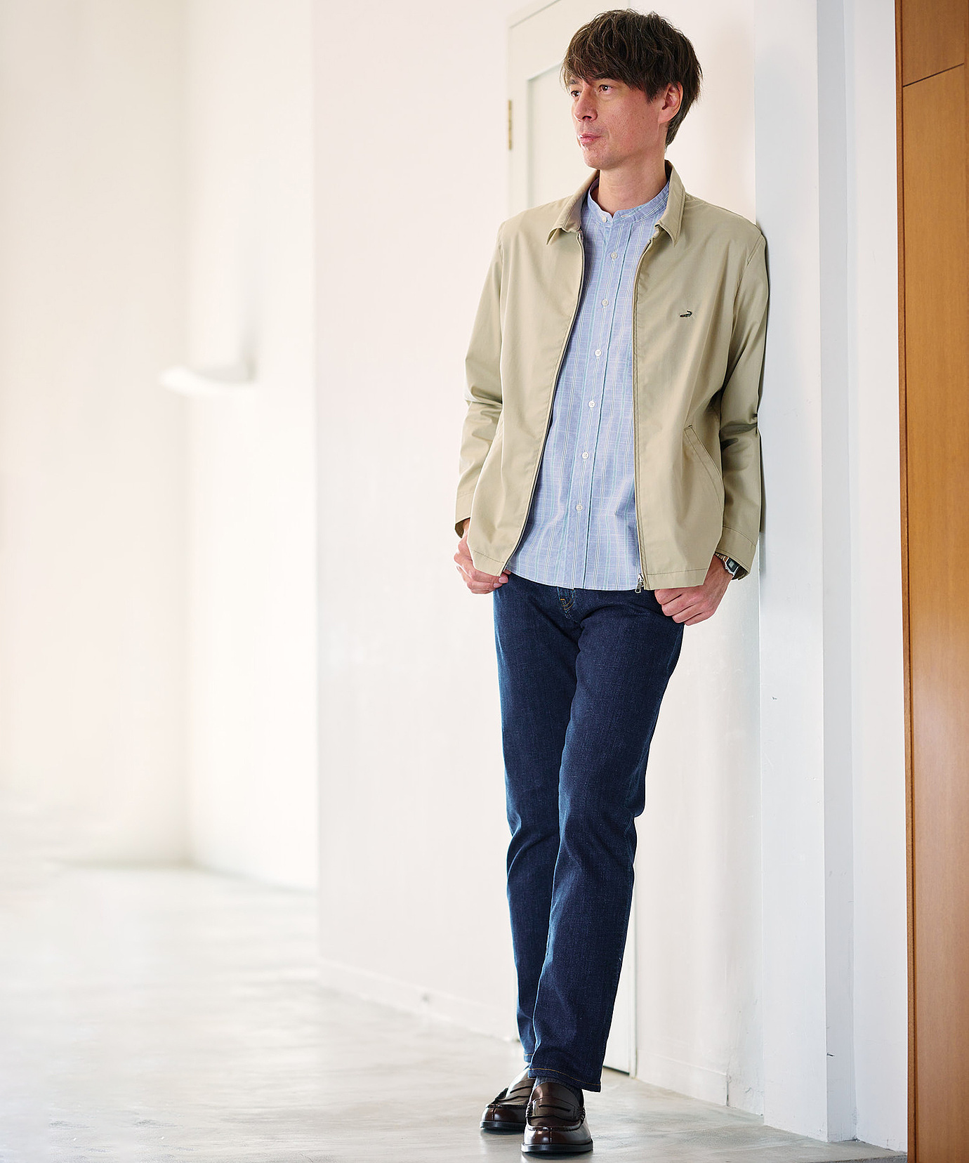 メンズ スコッチブルゾン【シワになりにくい】【手洗いOK】通販 [1604