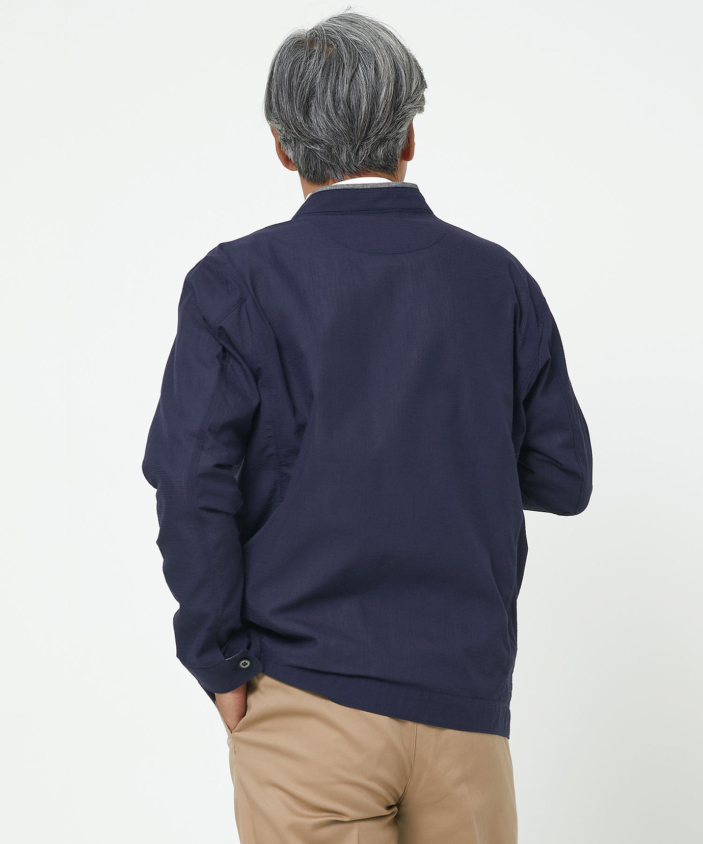 メンズ クロコダイルタータン サッカー素材 ブルゾン【手洗いOK】通販