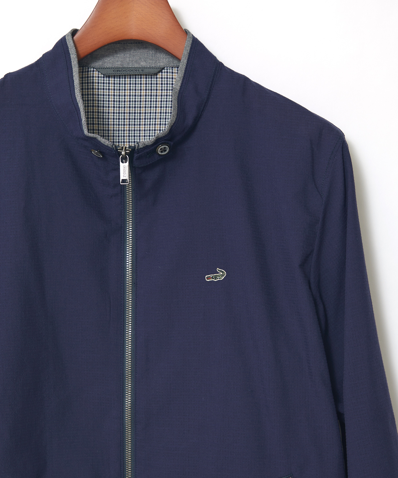 メンズ クロコダイルタータン サッカー素材 ブルゾン【手洗いOK】通販