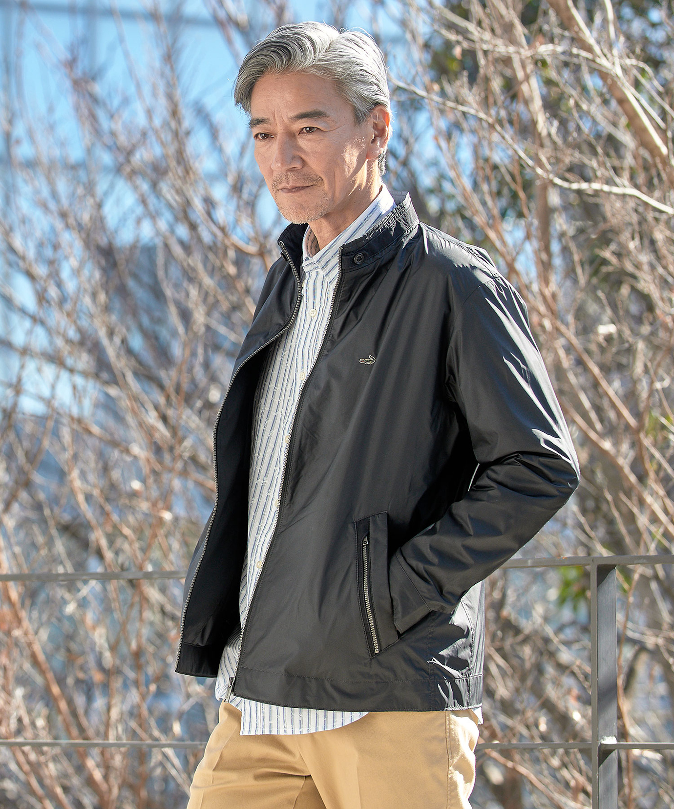 メンズ タフタ ダブルポケット デザイン ブルゾン通販 [1604-51402