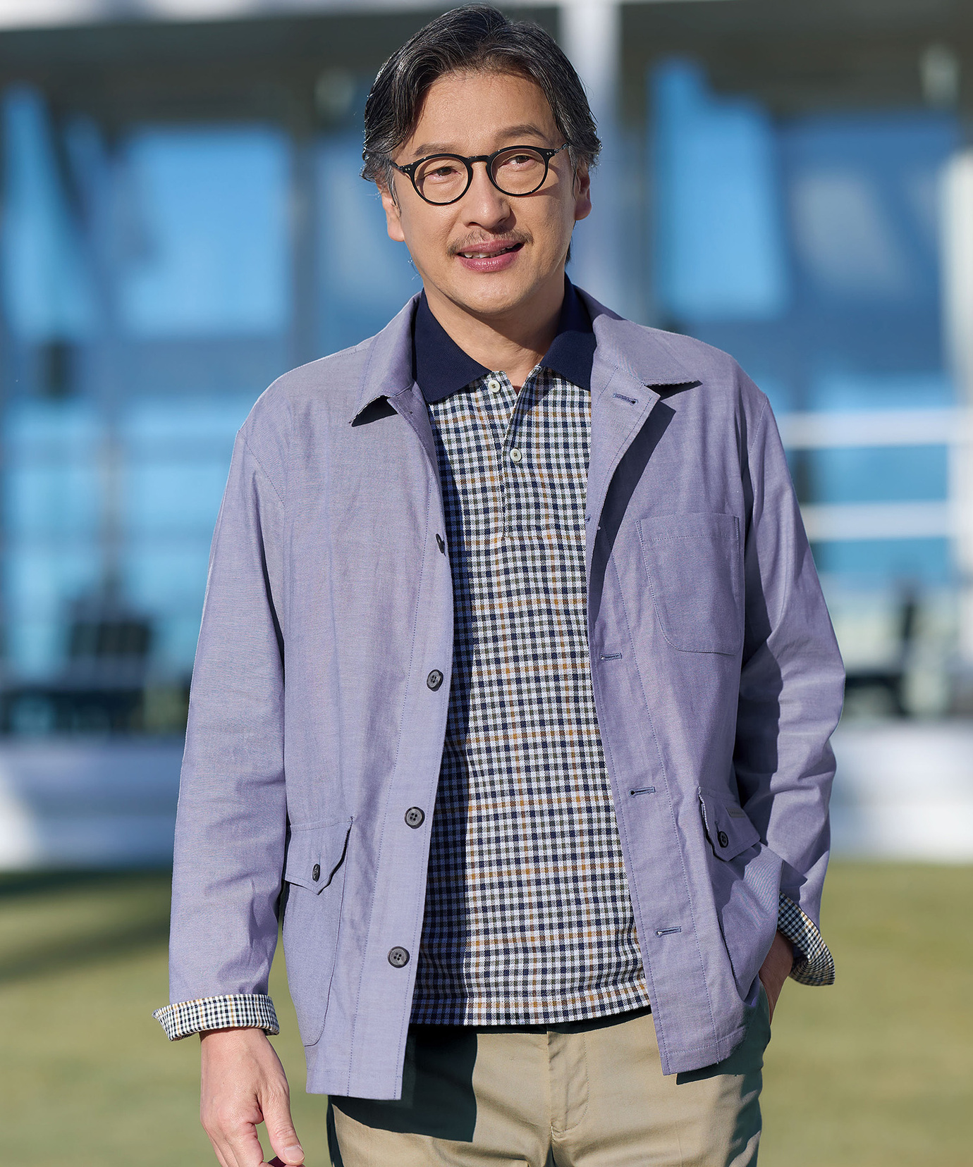 メンズ クロコダイルタータン オックスフォード ジャケット通販 [1604