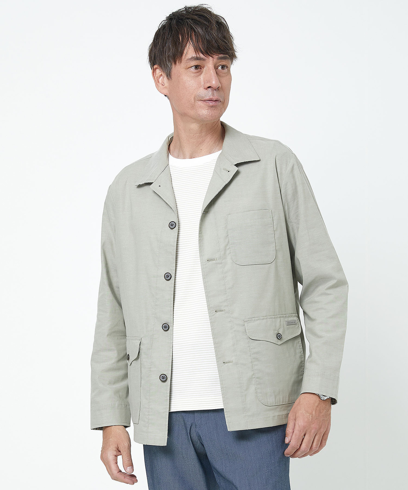 メンズ クロコダイルタータン オックスフォード ジャケット通販 [1604