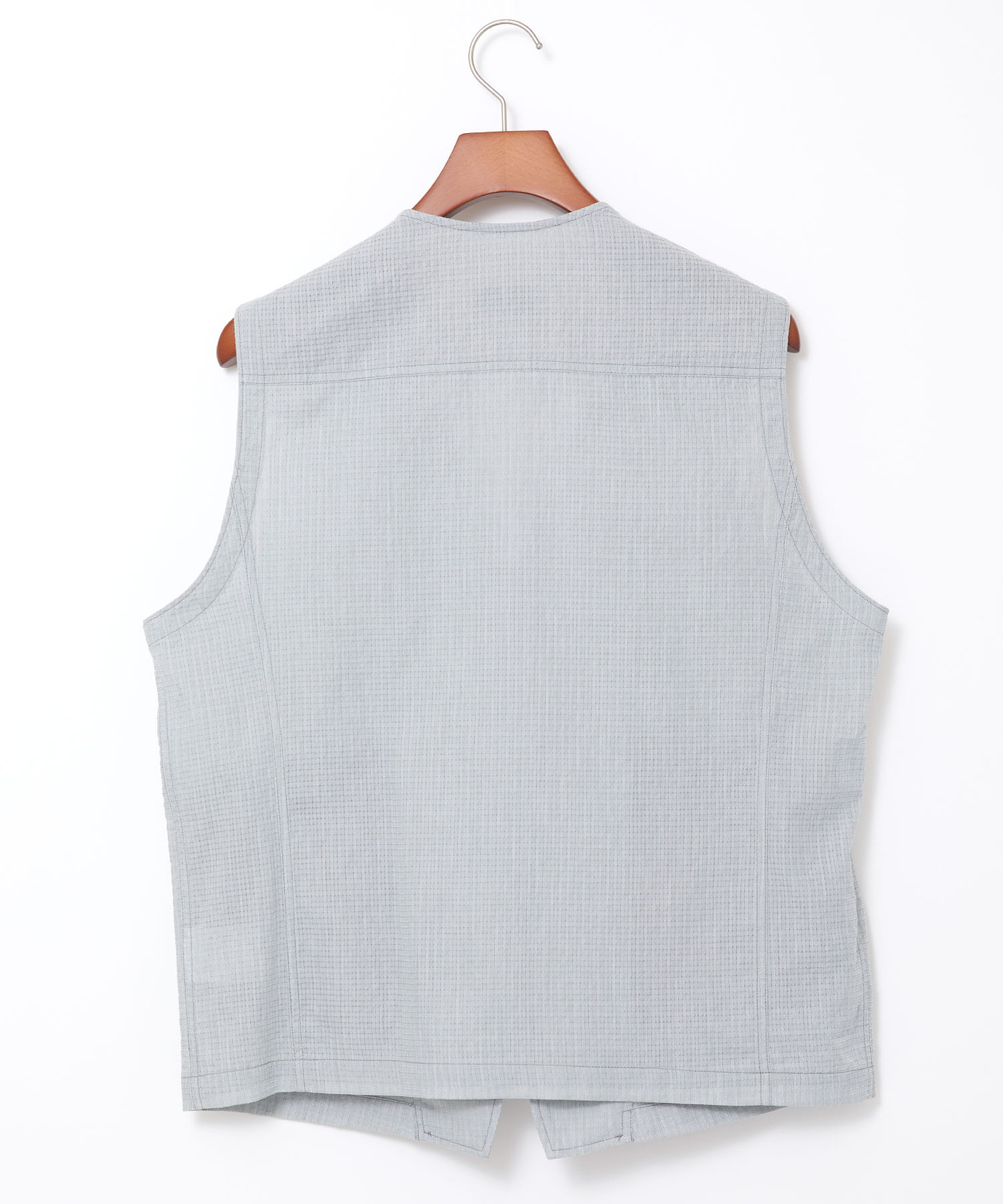 メンズ リップル生地 Vネック ベスト【吸汗速乾】通販 [1604-53409