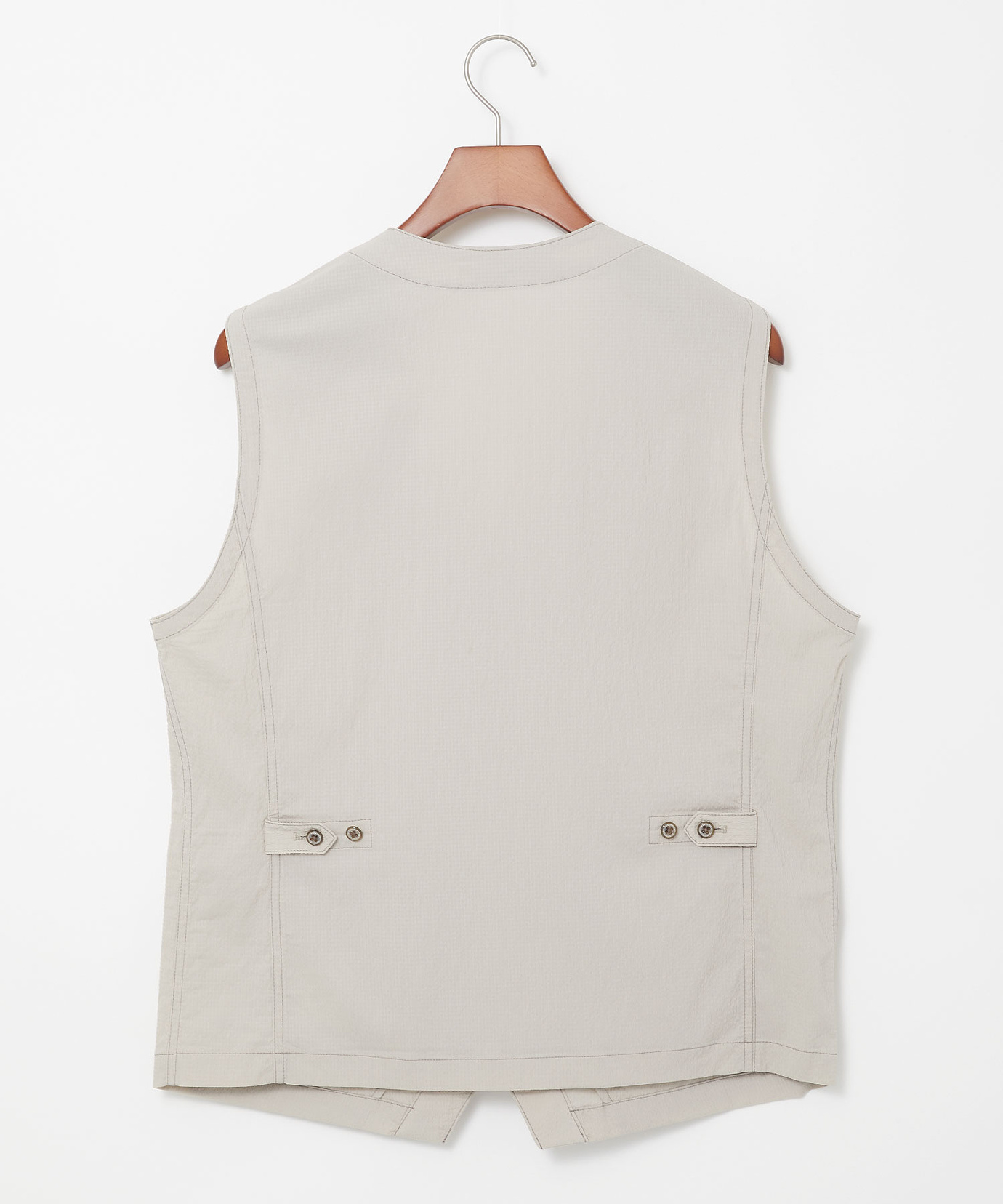 【極美品】Crocodile クロコダイル ジップアップ ベスト グレー L⚓ Crocodile [クロコダイル Crocodile] 布帛ベスト タフタ一重