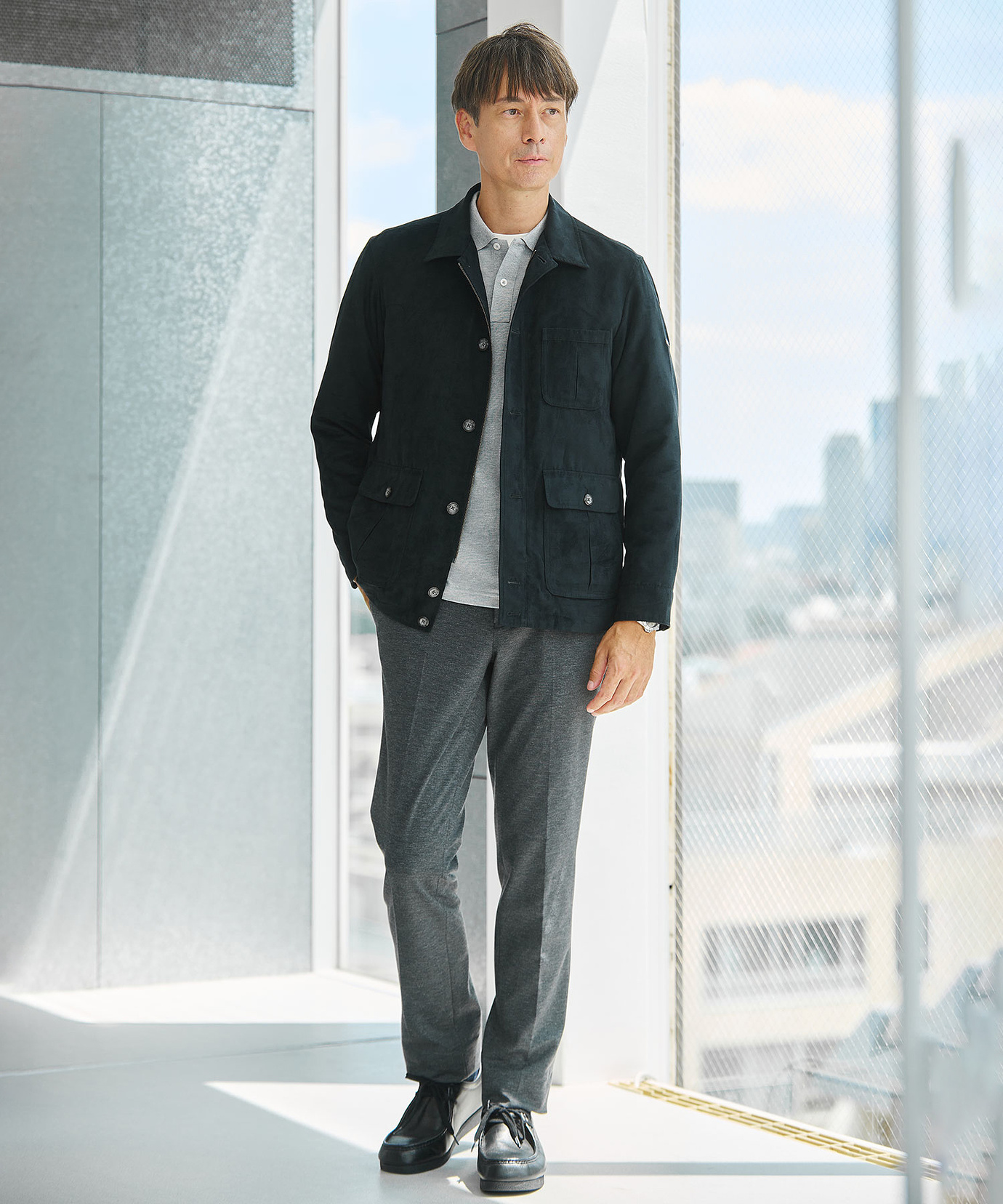 メンズ ステンカラー 微起毛 ブルゾン通販 [1604-55405