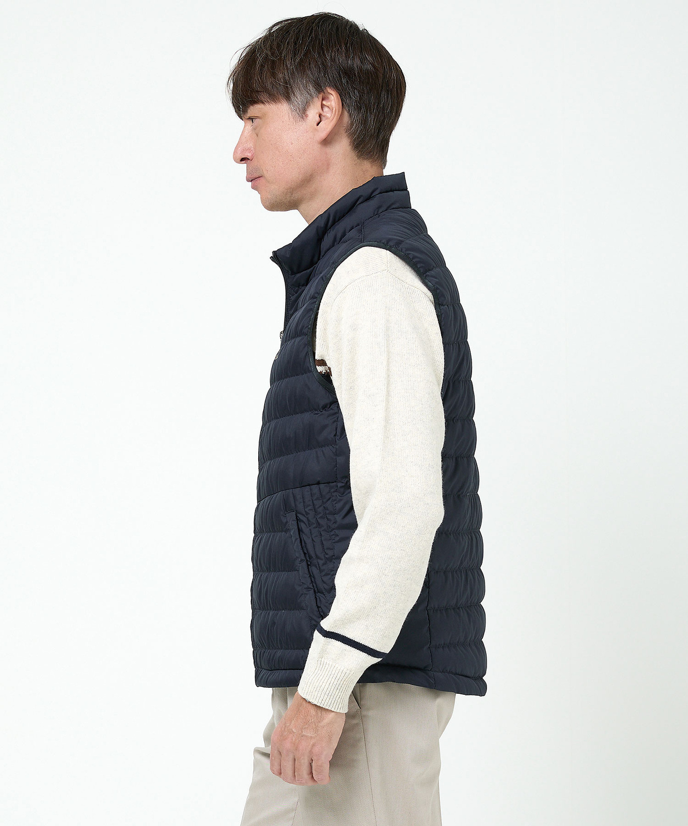   ネイビー ダウンベスト　Lサイズ ユニクロ公式 | ウルトラライトダウンベスト/ワイドキルト