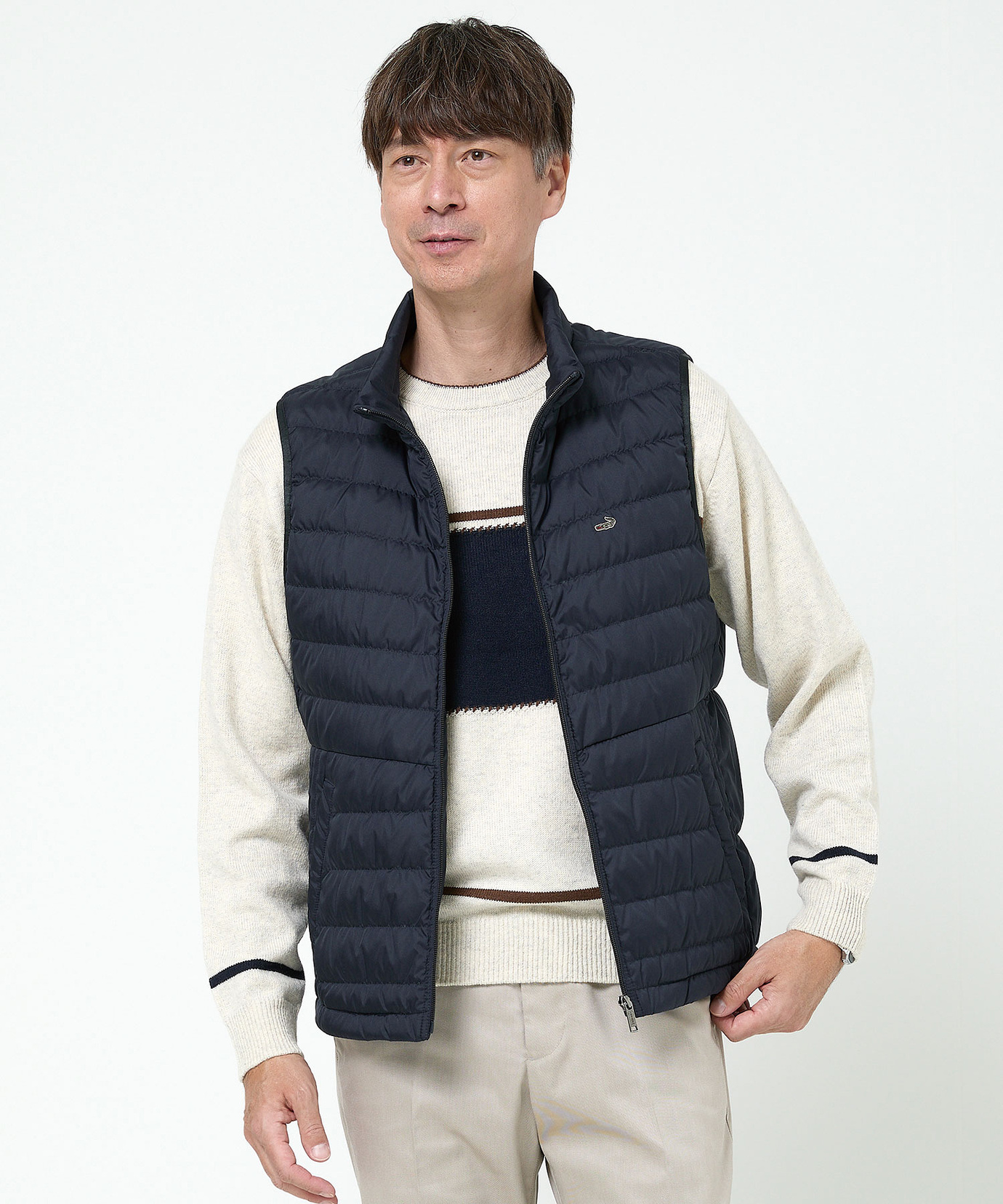 メンズ スタンドカラー ダウン ベスト通販 [1604-56401