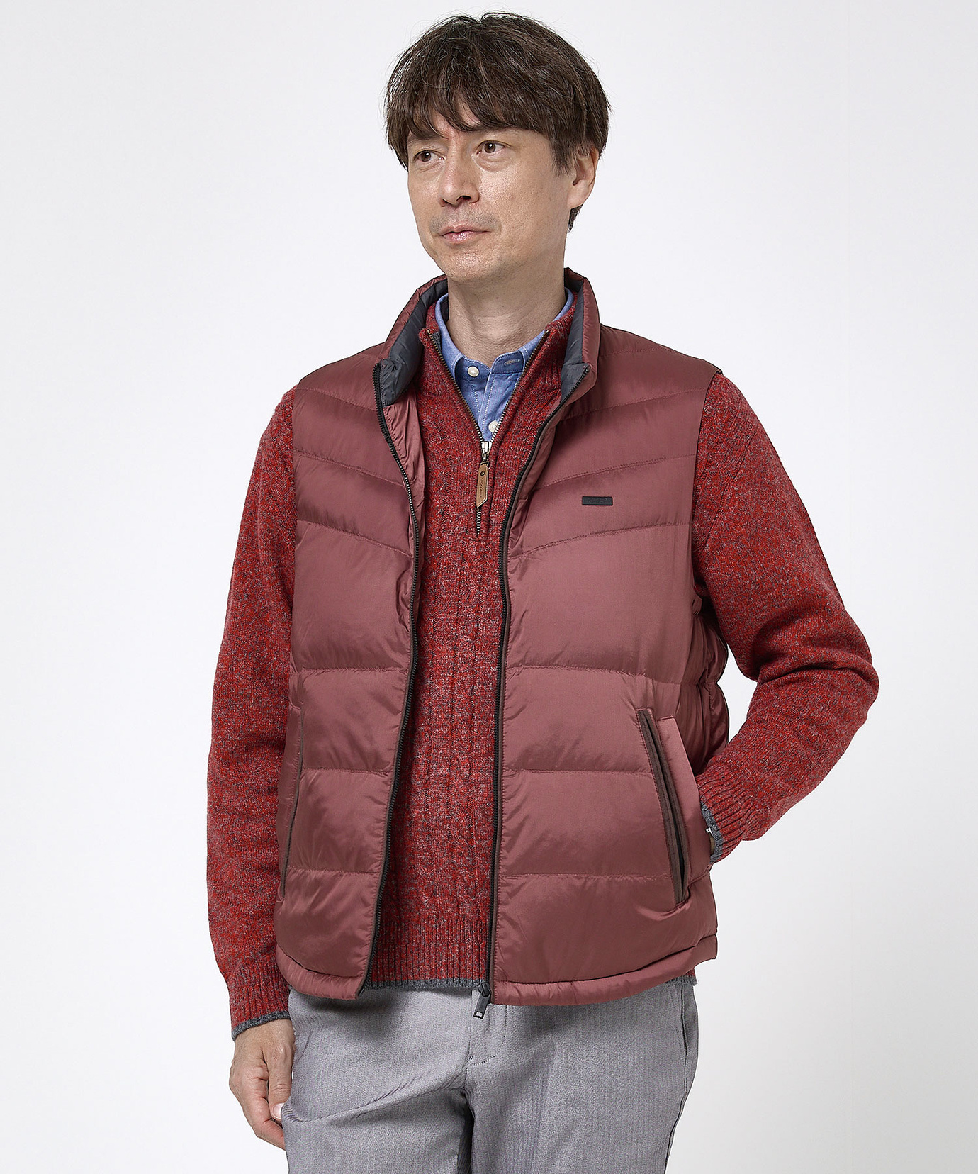 メンズ キルティング ダウン ベスト通販 [1604-57403] - クロコダイル