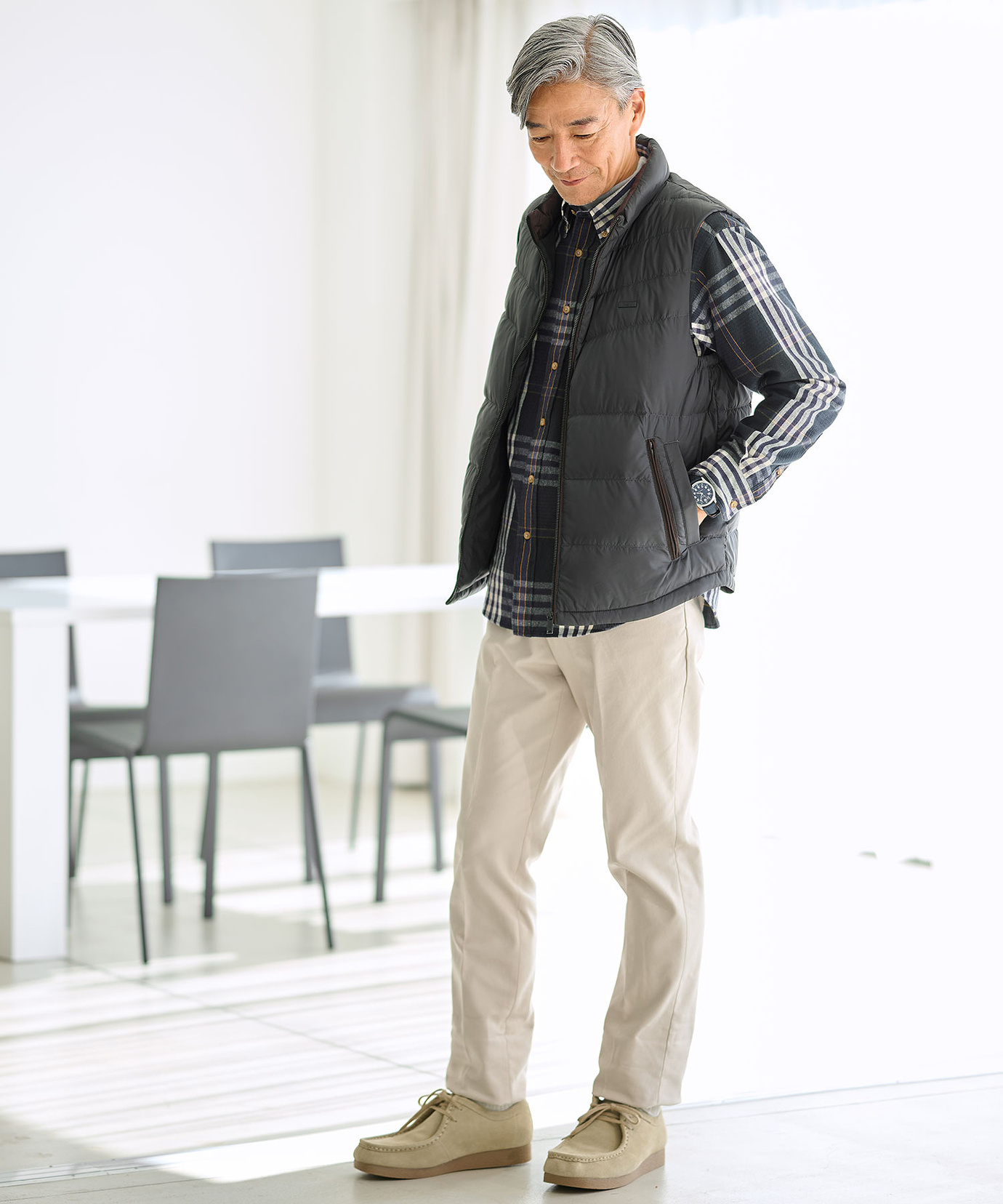 メンズ キルティング ダウン ベスト通販 [1604-57403] - クロコダイル