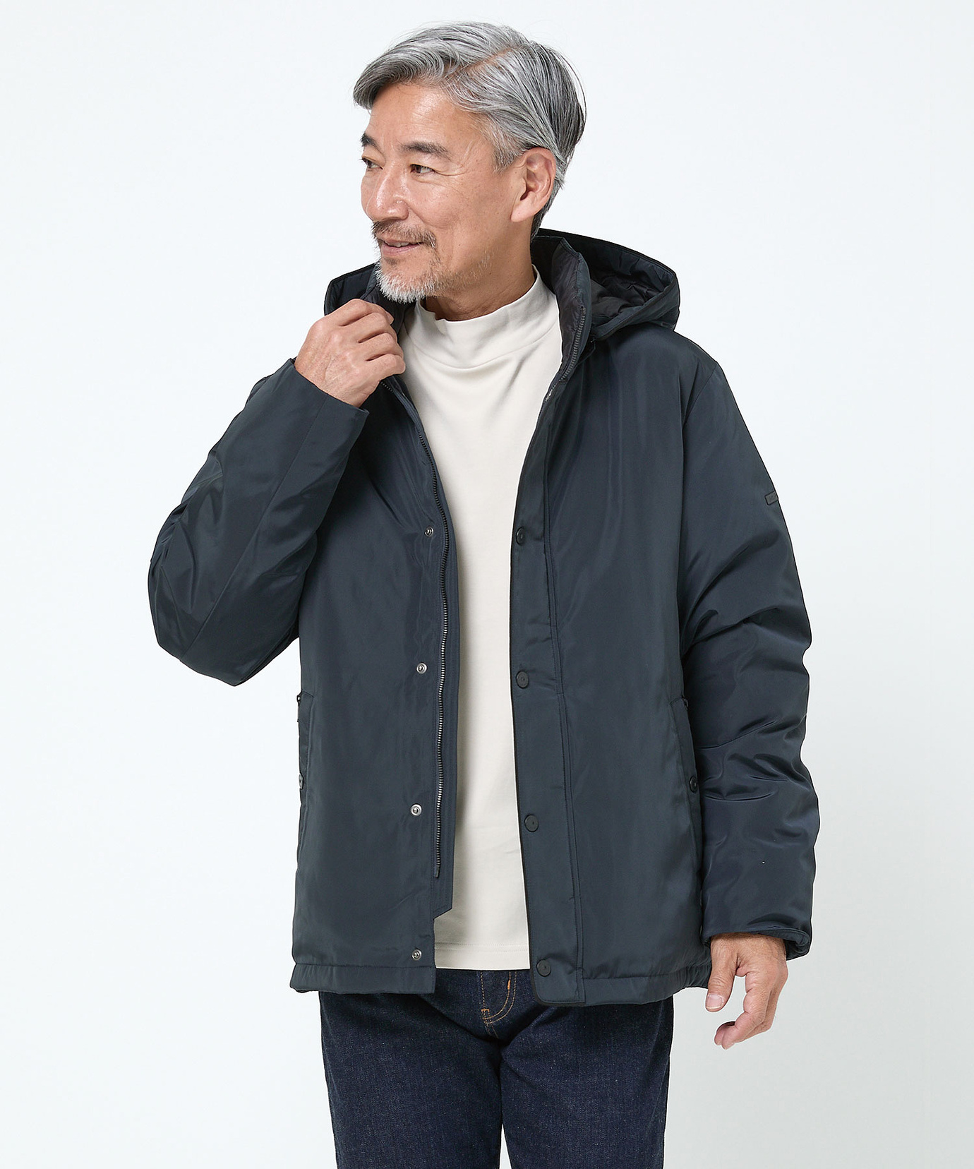 メンズ 内キルト スタンドカラー ダウン ジャケット通販 [1604-58402