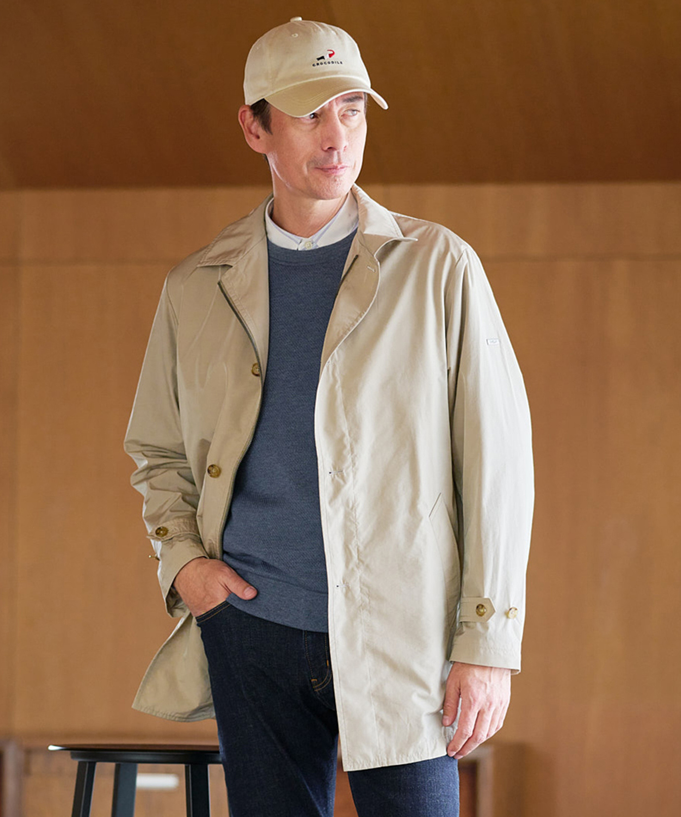 メンズ ライト ステンカラー コート通販 [1604-61400] - クロコダイル