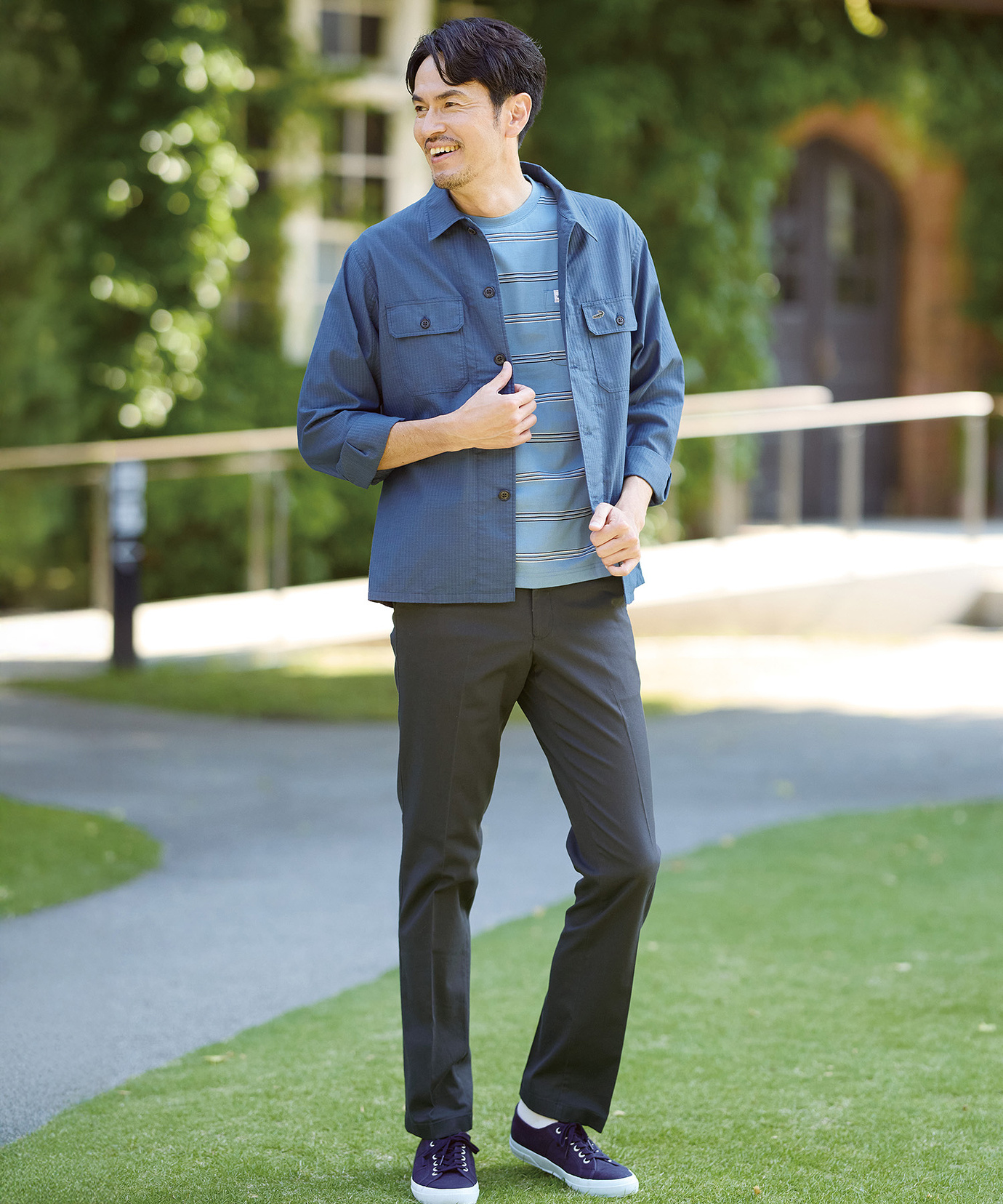 メンズ ストレッチ ノータック スマート チノパンツ【日本製生地】通販